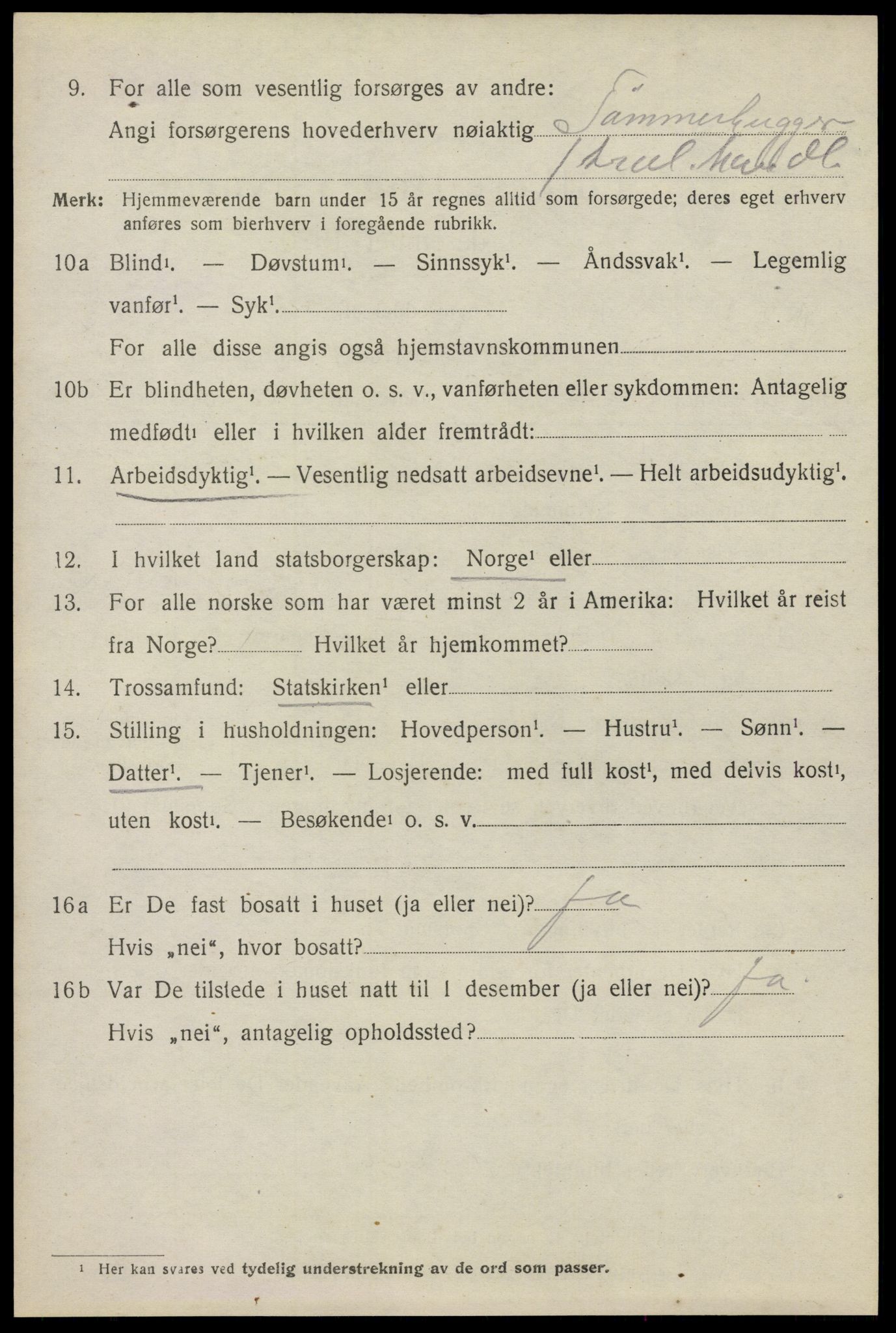 SAO, 1920 census for Høland, 1920, p. 5516