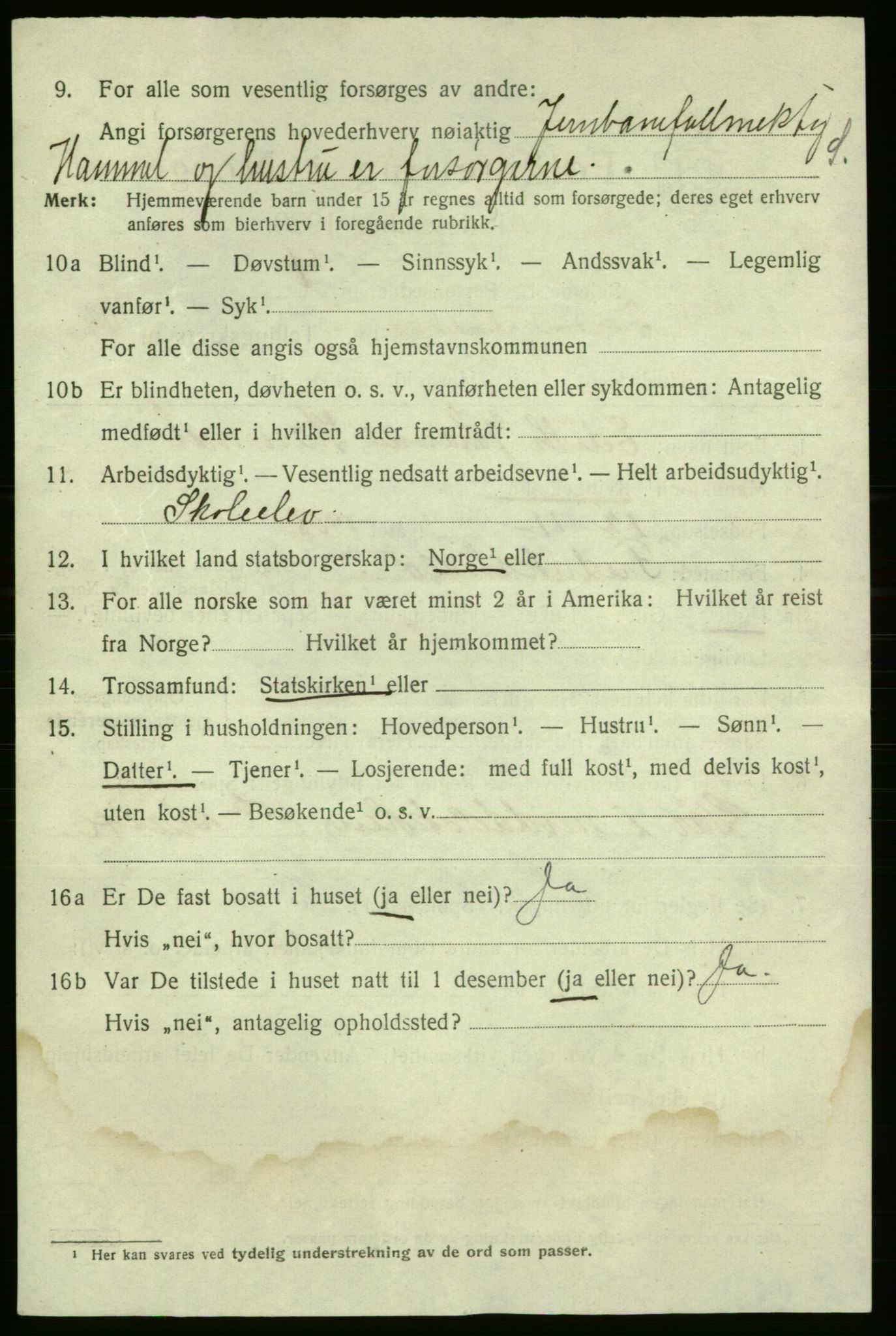 SAO, 1920 census for Fredrikshald, 1920, p. 24740