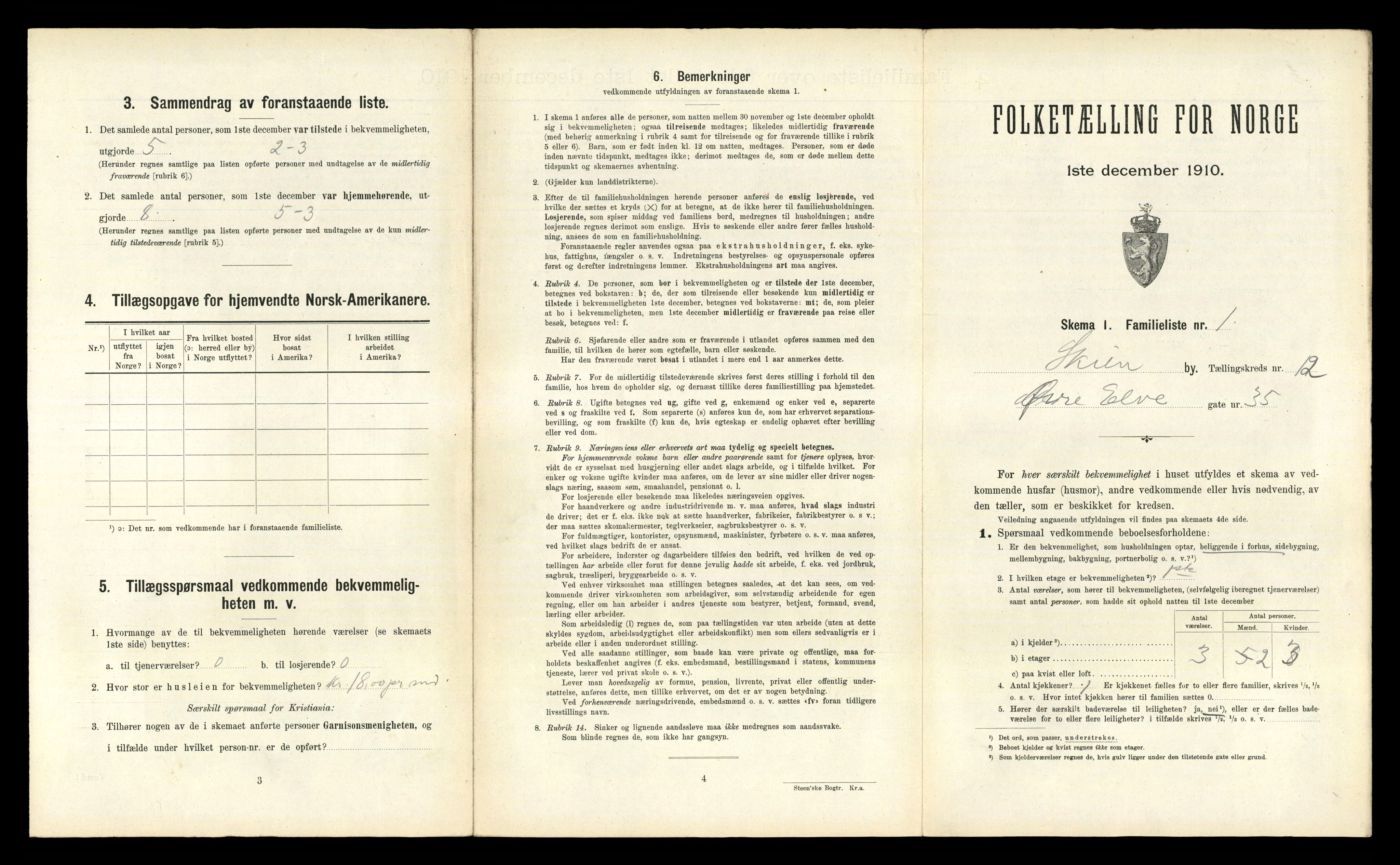 RA, 1910 census for Skien, 1910, p. 7310