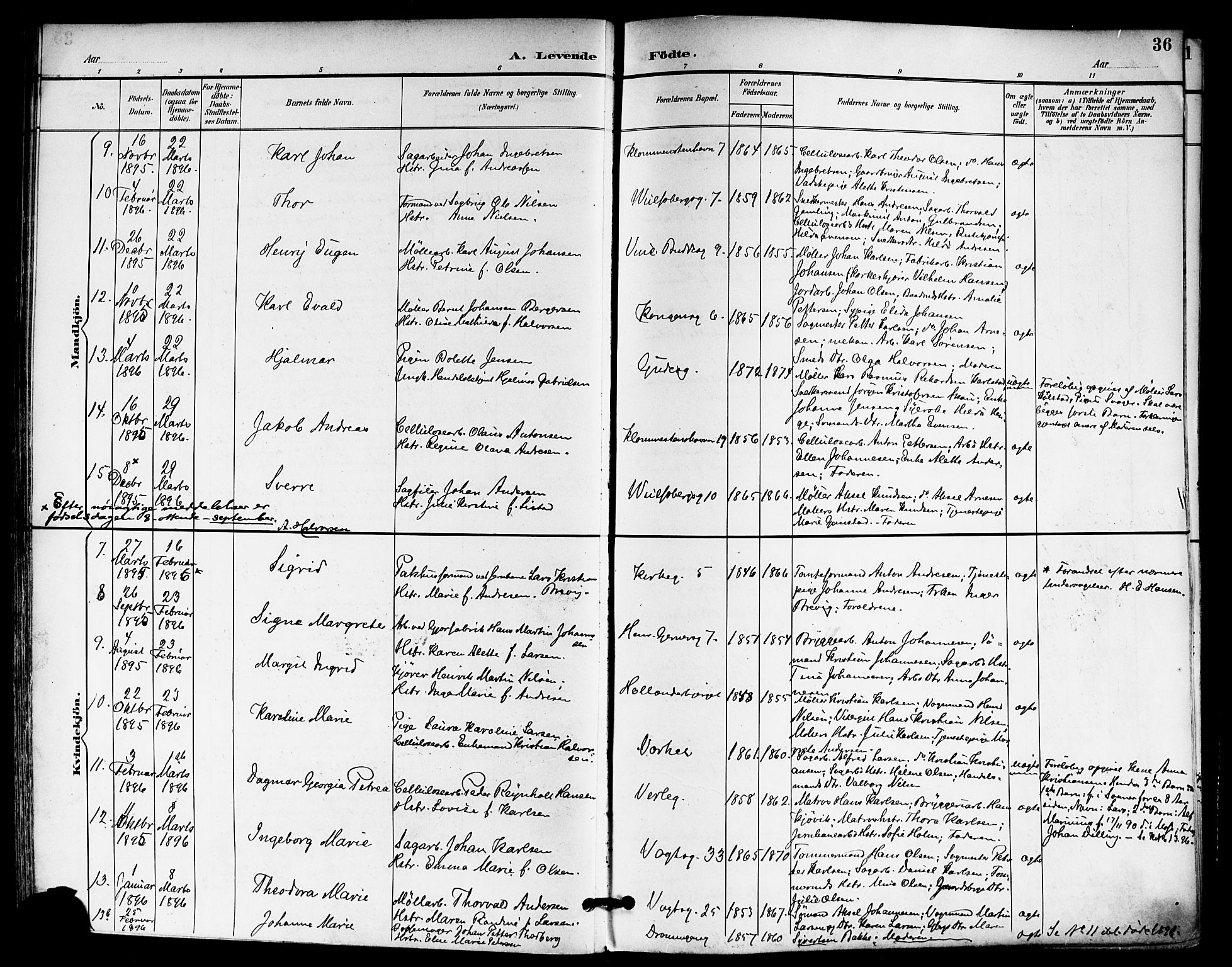 Moss prestekontor Kirkebøker, AV/SAO-A-2003/F/Fb/L0003: Parish register (official) no. II 3, 1894-1901, p. 36