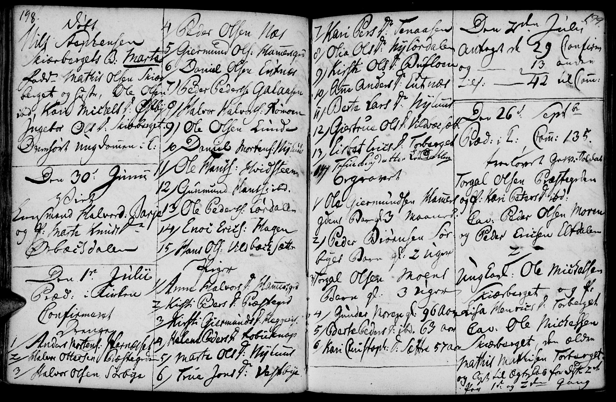 Elverum prestekontor, AV/SAH-PREST-044/H/Ha/Haa/L0004: Parish register (official) no. 4, 1761-1780, p. 198-199