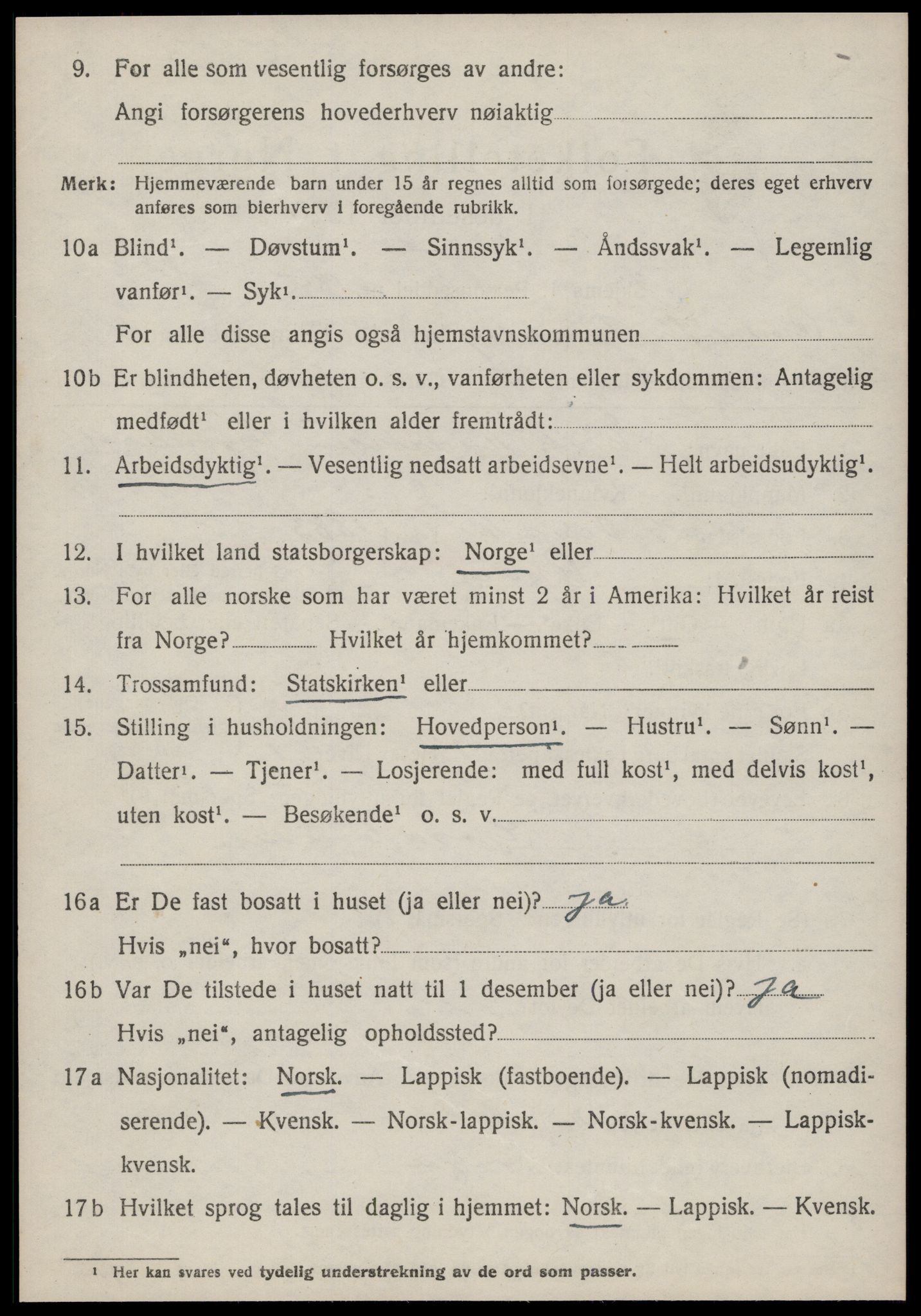 SAT, 1920 census for Oppdal, 1920, p. 5694