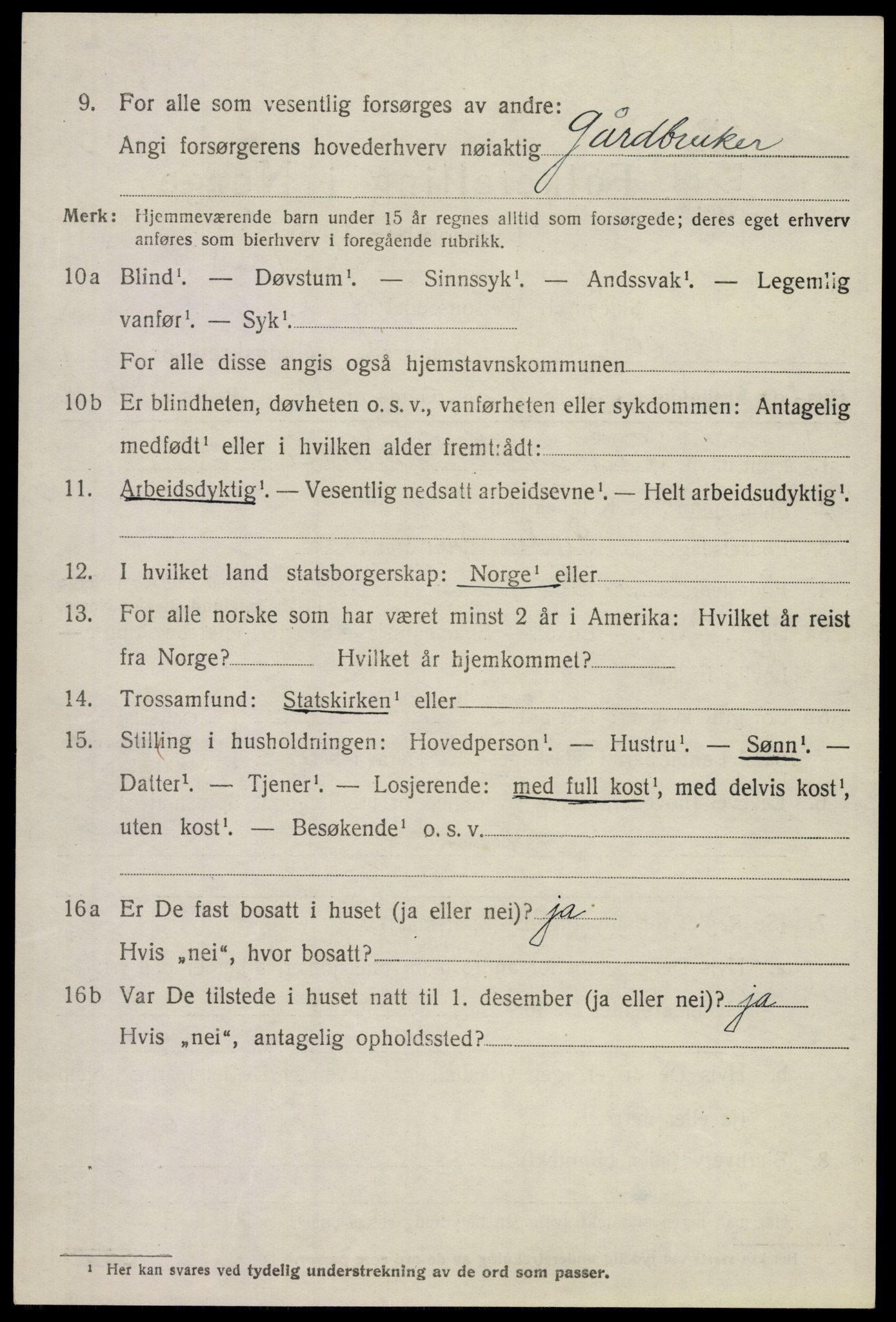 SAKO, 1920 census for Stokke, 1920, p. 3137