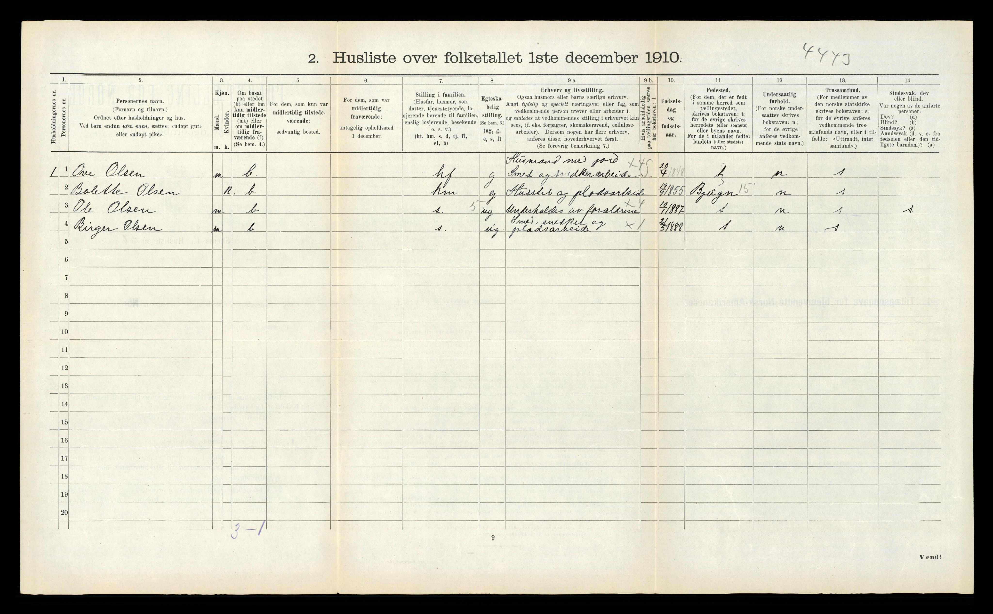 RA, 1910 census for Ørland, 1910, p. 176