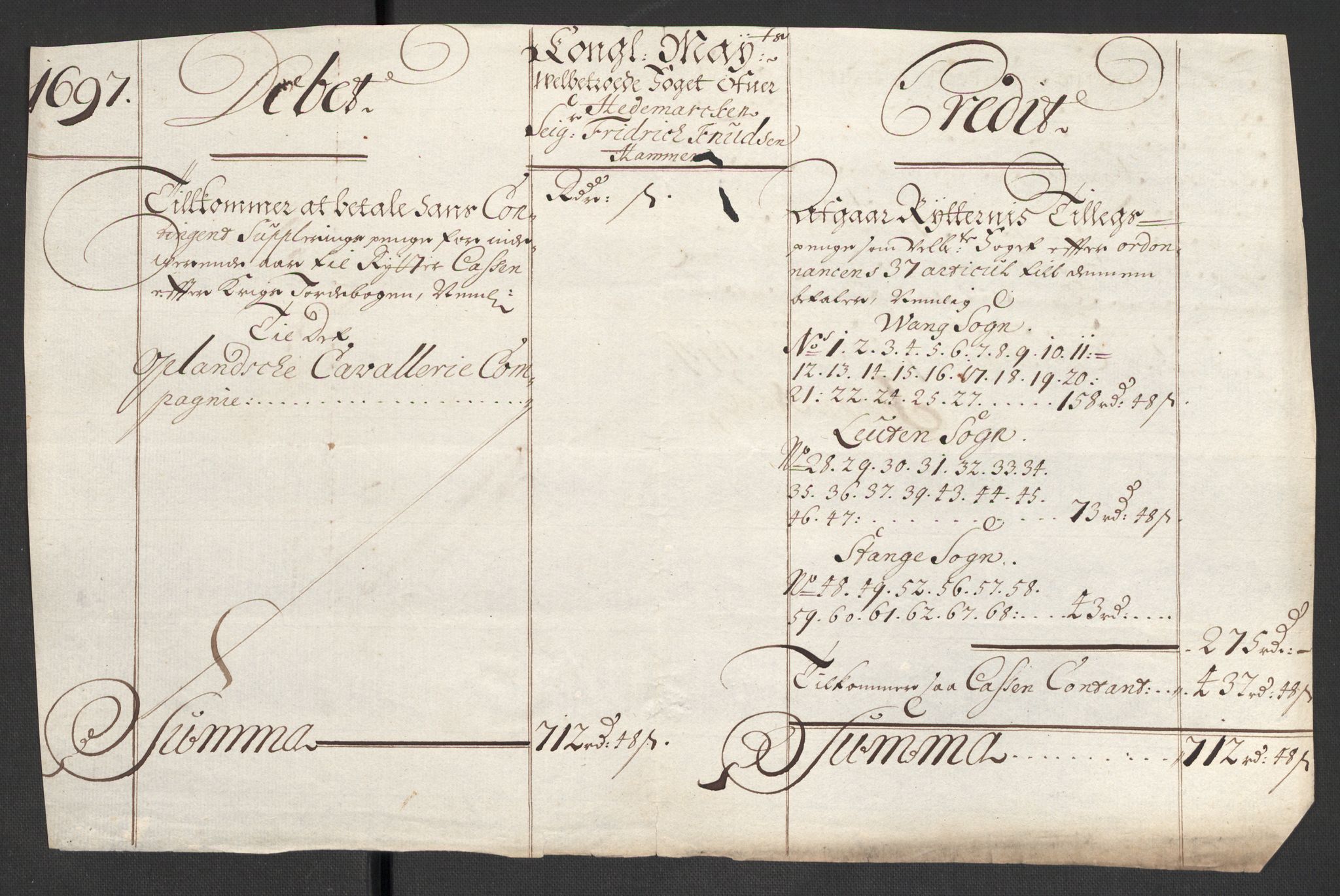 Rentekammeret inntil 1814, Reviderte regnskaper, Fogderegnskap, AV/RA-EA-4092/R16/L1037: Fogderegnskap Hedmark, 1697-1698, p. 142