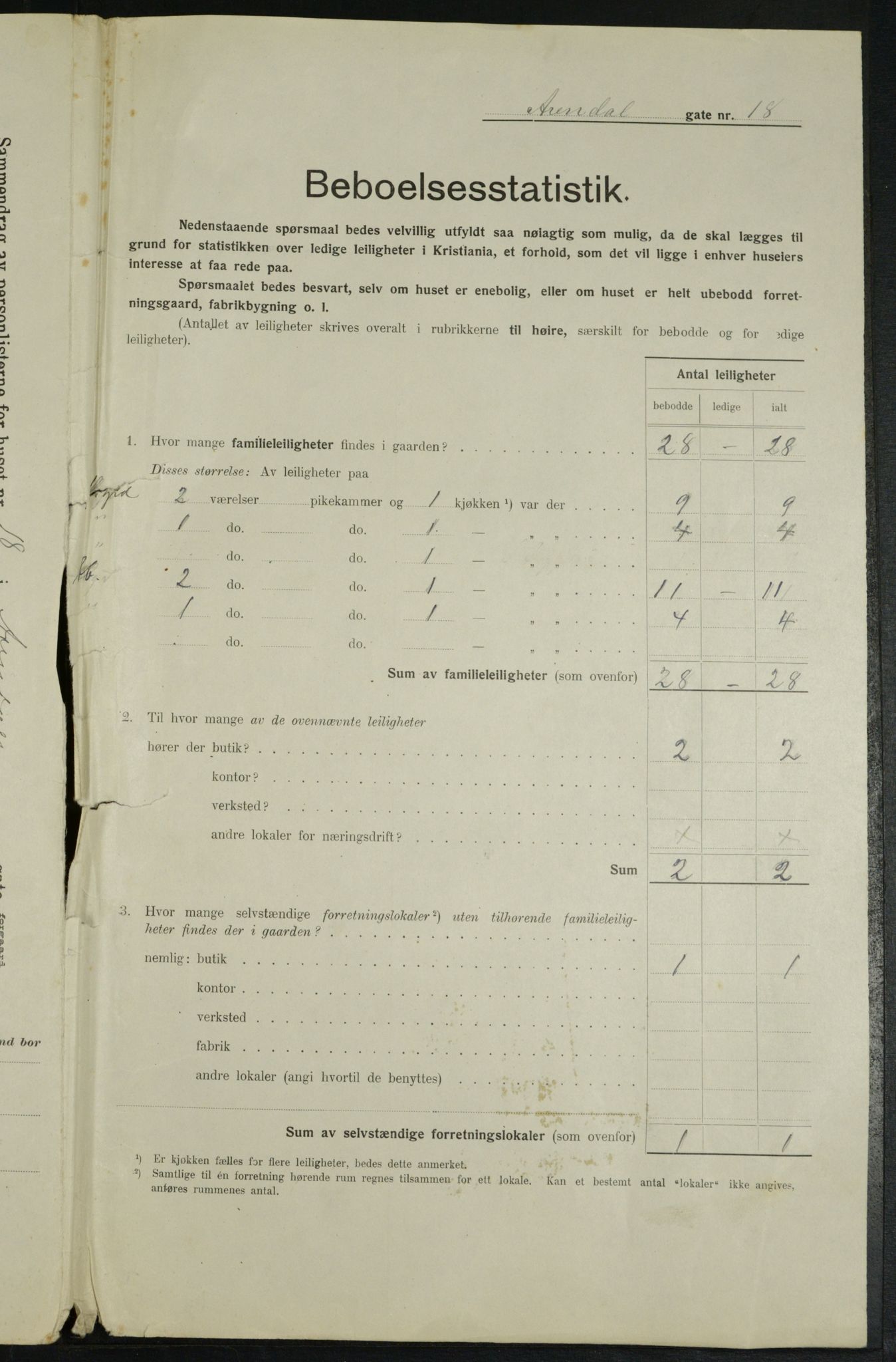 OBA, Municipal Census 1914 for Kristiania, 1914, p. 2105