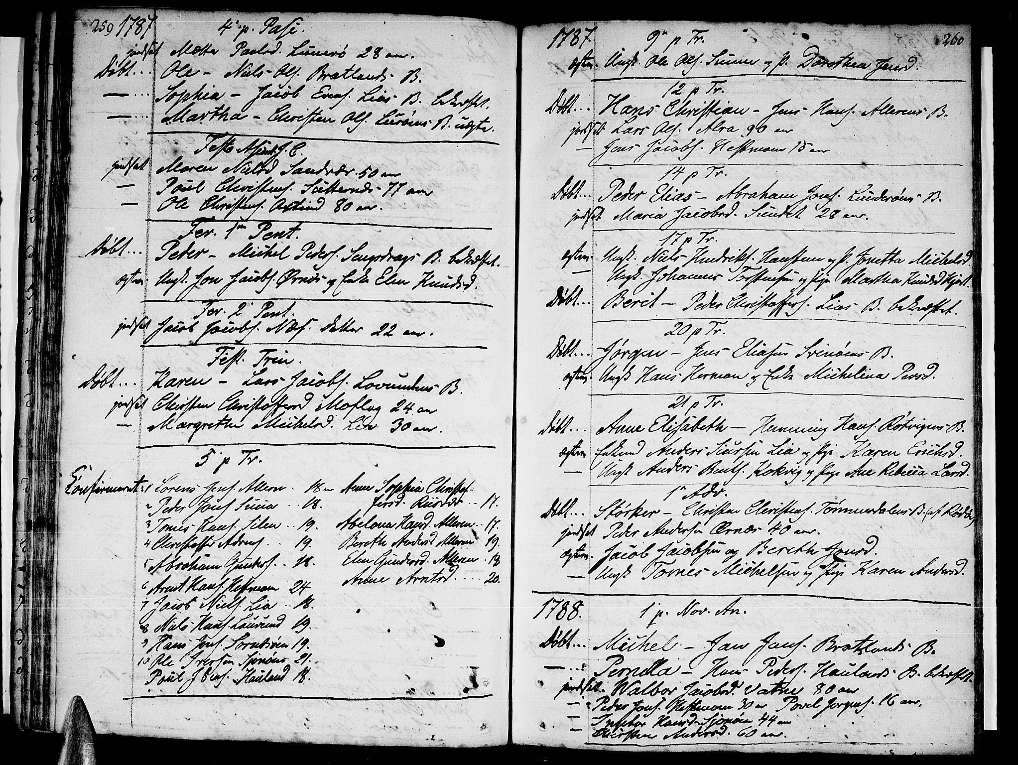 Ministerialprotokoller, klokkerbøker og fødselsregistre - Nordland, AV/SAT-A-1459/839/L0563: Parish register (official) no. 839A01 /1, 1767-1824, p. 259-260