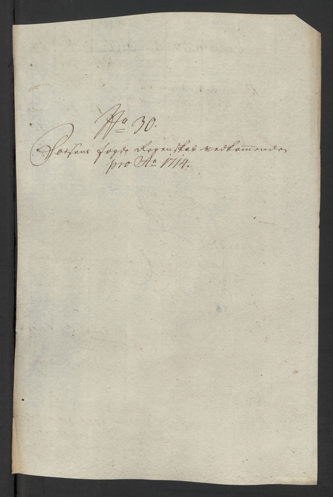 Rentekammeret inntil 1814, Reviderte regnskaper, Fogderegnskap, RA/EA-4092/R57/L3862: Fogderegnskap Fosen, 1714, p. 197