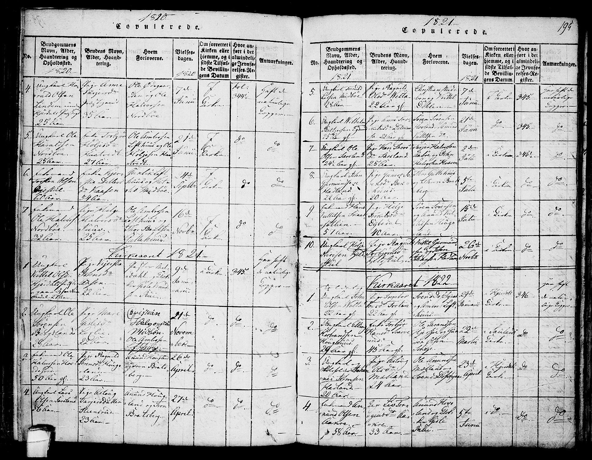 Hjartdal kirkebøker, SAKO/A-270/F/Fa/L0007: Parish register (official) no. I 7, 1815-1843, p. 195