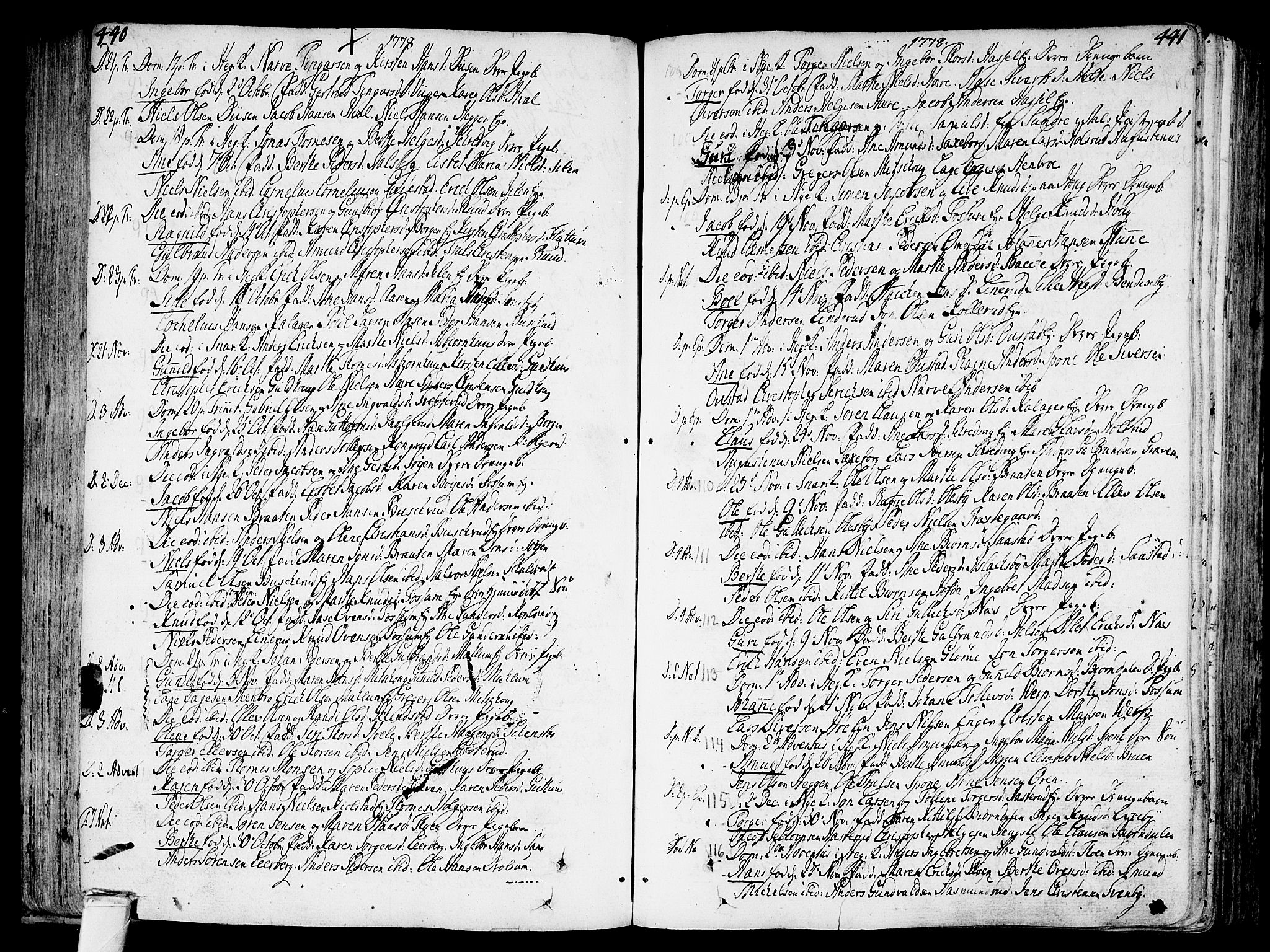 Modum kirkebøker, AV/SAKO-A-234/F/Fa/L0002: Parish register (official) no. 2, 1741-1782, p. 440-441