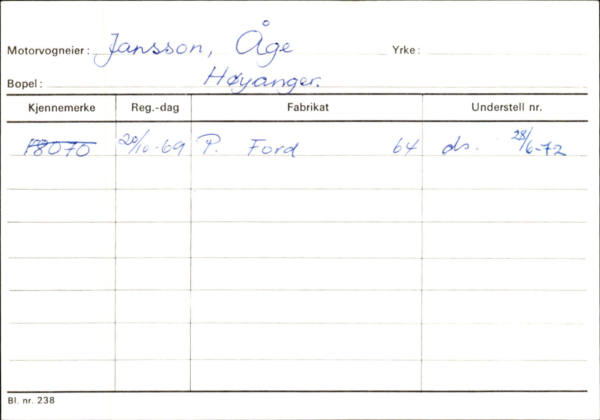 Statens vegvesen, Sogn og Fjordane vegkontor, AV/SAB-A-5301/4/F/L0130: Eigarregister Eid T-Å. Høyanger A-O, 1945-1975, p. 1672