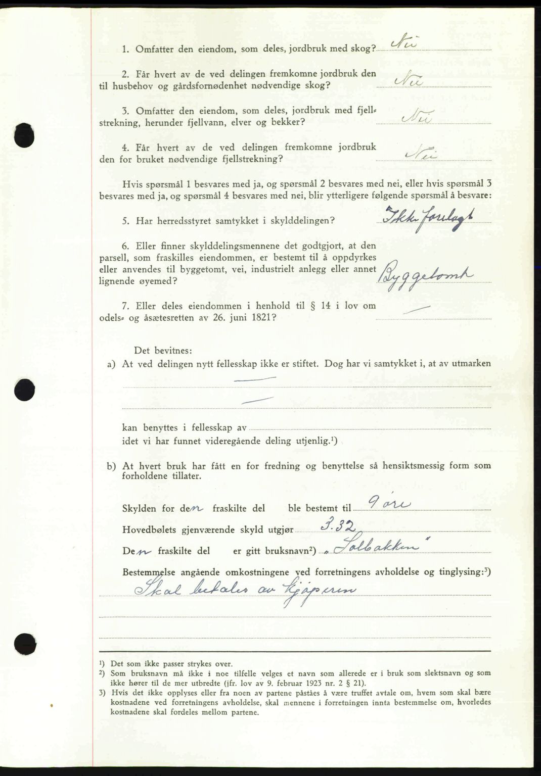 Romsdal sorenskriveri, AV/SAT-A-4149/1/2/2C: Mortgage book no. A21, 1946-1946, Diary no: : 2587/1946