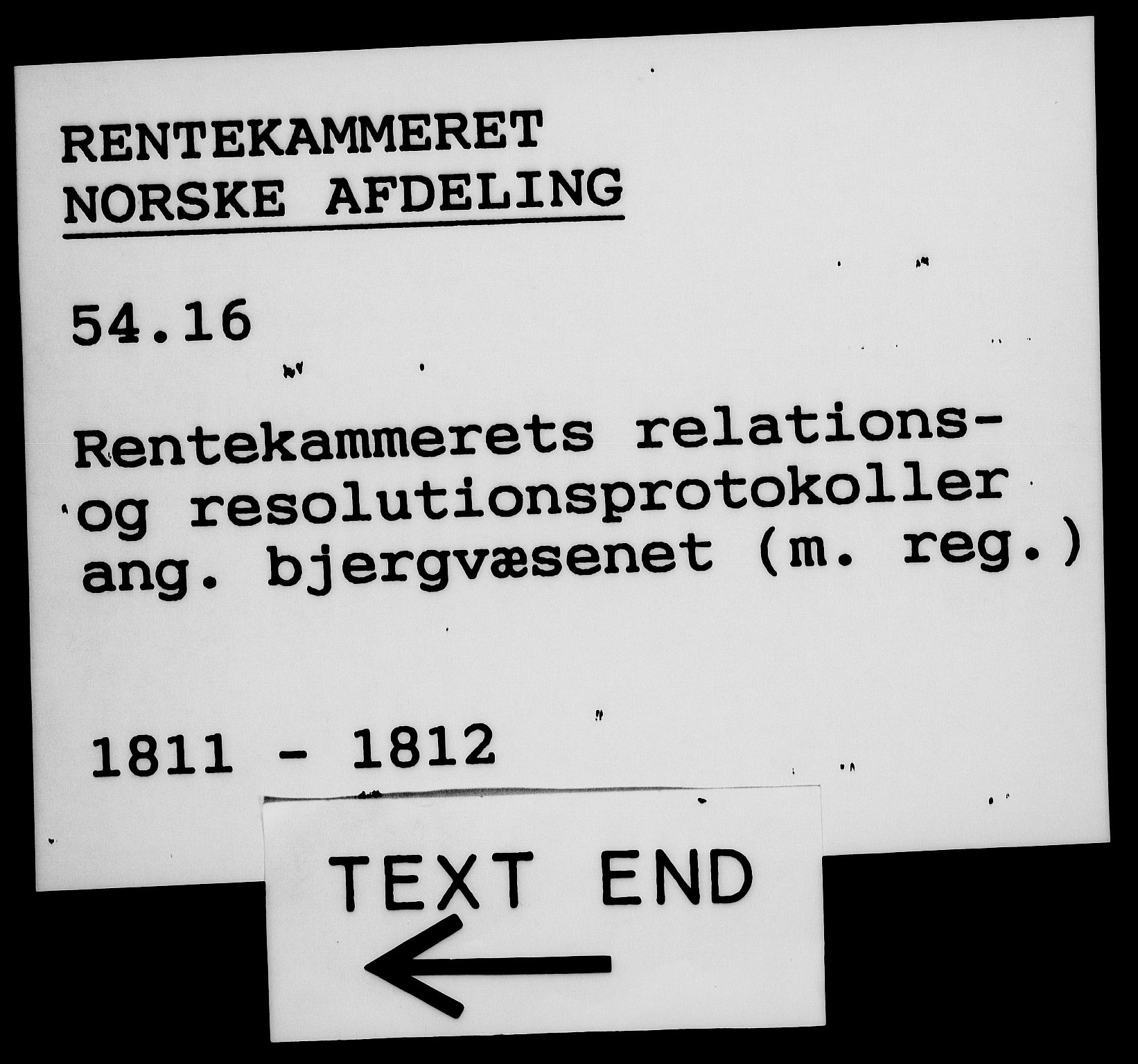 Rentekammeret, Renteskriverkontorene, AV/RA-EA-3115/M/Mf/Mfb/L0010: Relasjons- og resolusjonsprotokoll med register (merket RK 54.16), 1811-1812