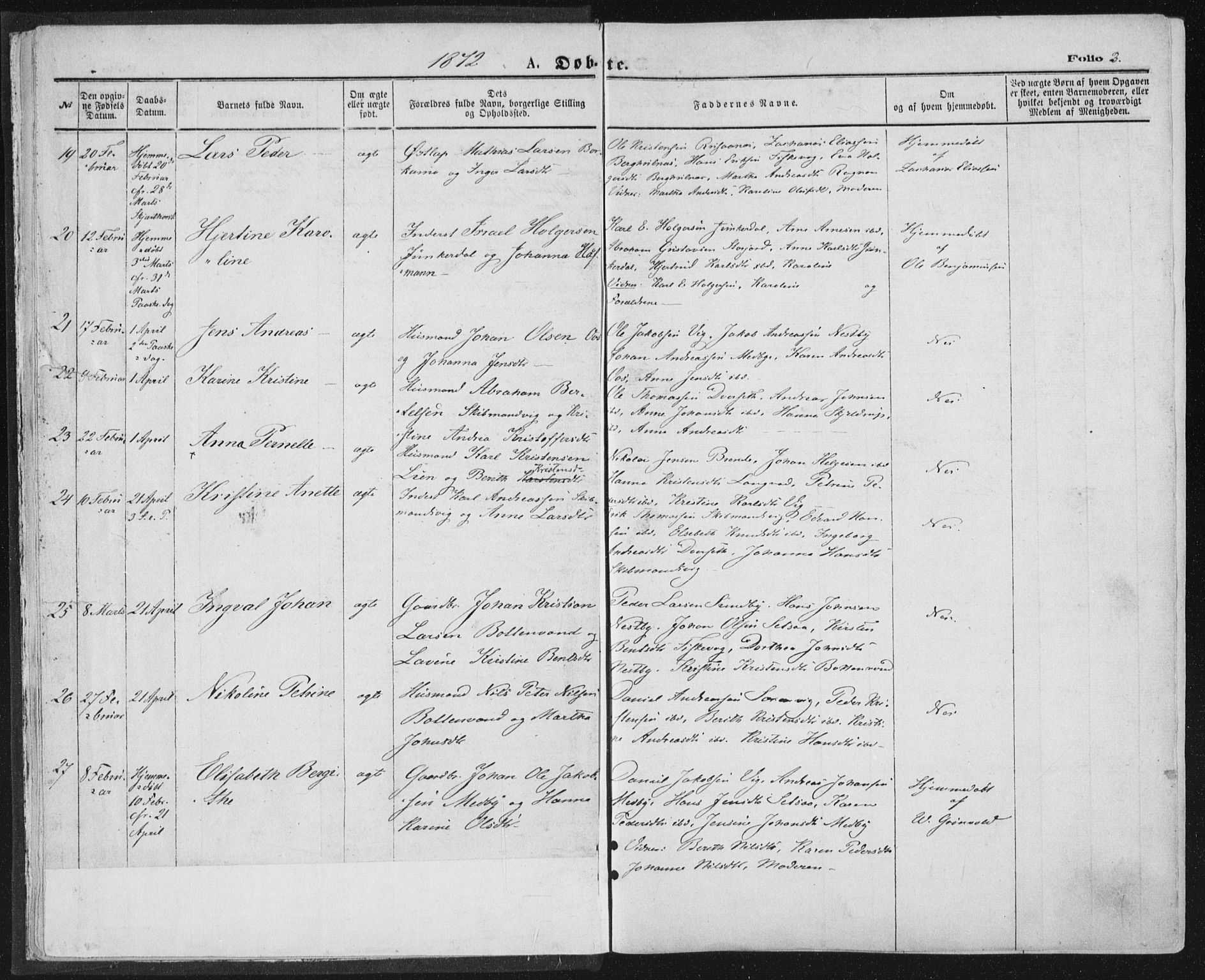 Ministerialprotokoller, klokkerbøker og fødselsregistre - Nordland, AV/SAT-A-1459/847/L0668: Parish register (official) no. 847A08, 1872-1886, p. 3