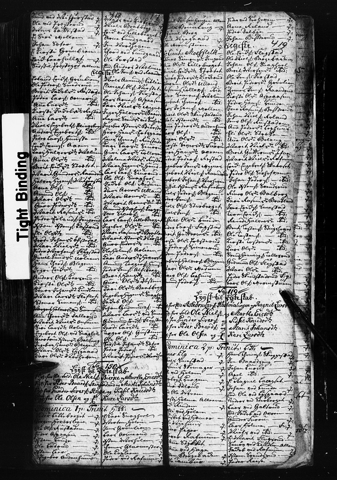 Fåberg prestekontor, SAH/PREST-086/H/Ha/Hab/L0001: Parish register (copy) no. 1, 1727-1767, p. 418-419