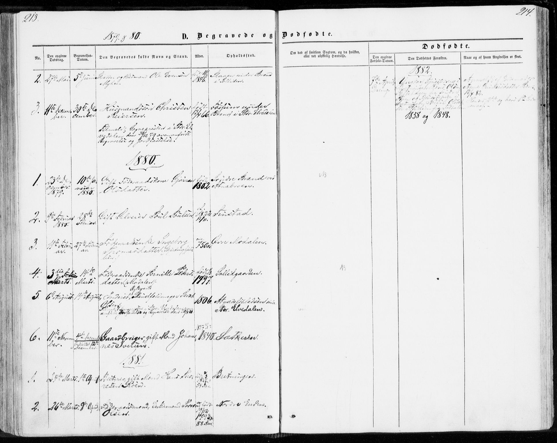 Sollia prestekontor, AV/SAH-PREST-050/H/Ha/Haa/L0001: Parish register (official) no. 1, 1856-1885, p. 213-214