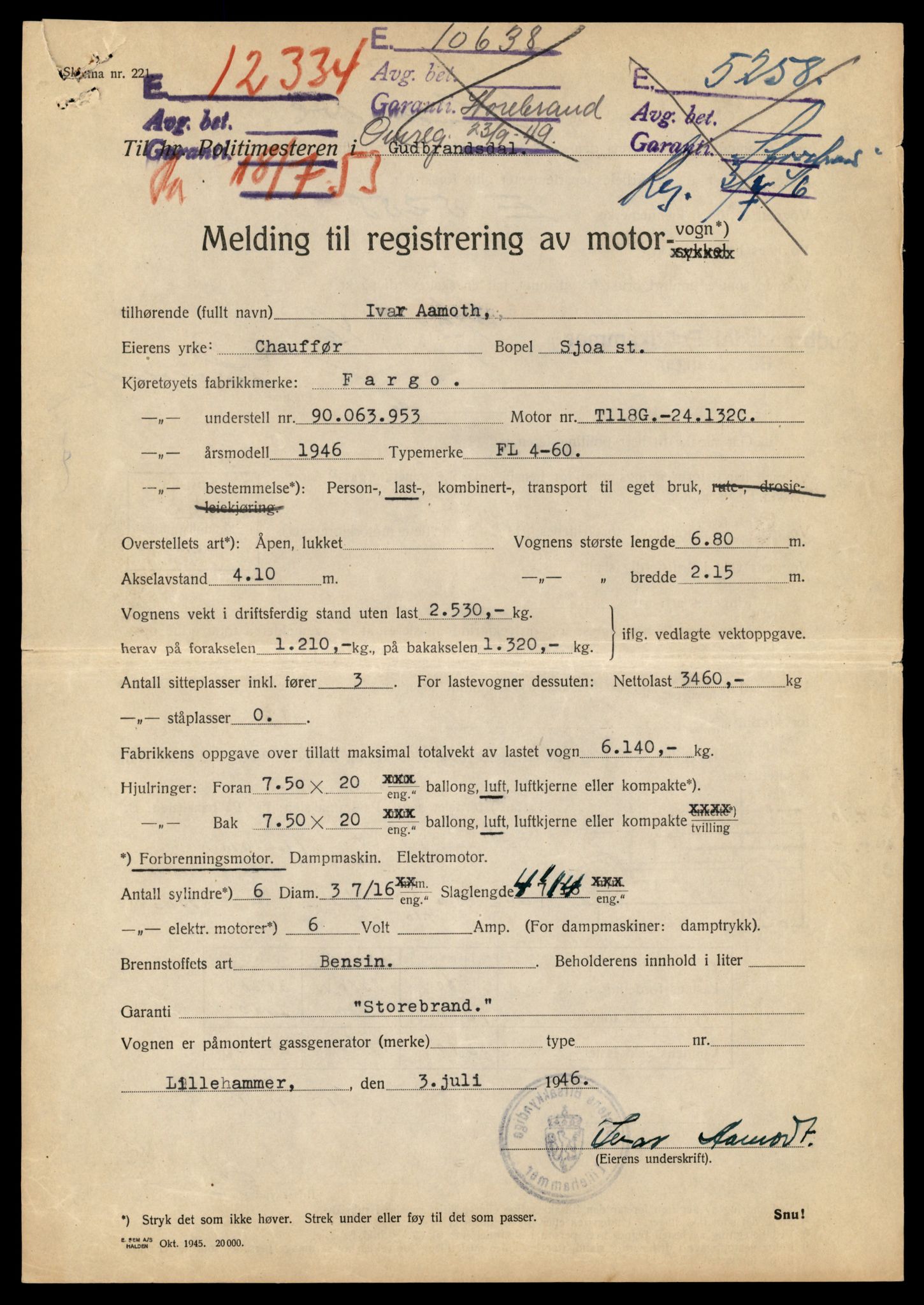 Møre og Romsdal vegkontor - Ålesund trafikkstasjon, AV/SAT-A-4099/F/Fe/L0035: Registreringskort for kjøretøy T 12653 - T 12829, 1927-1998, p. 3102