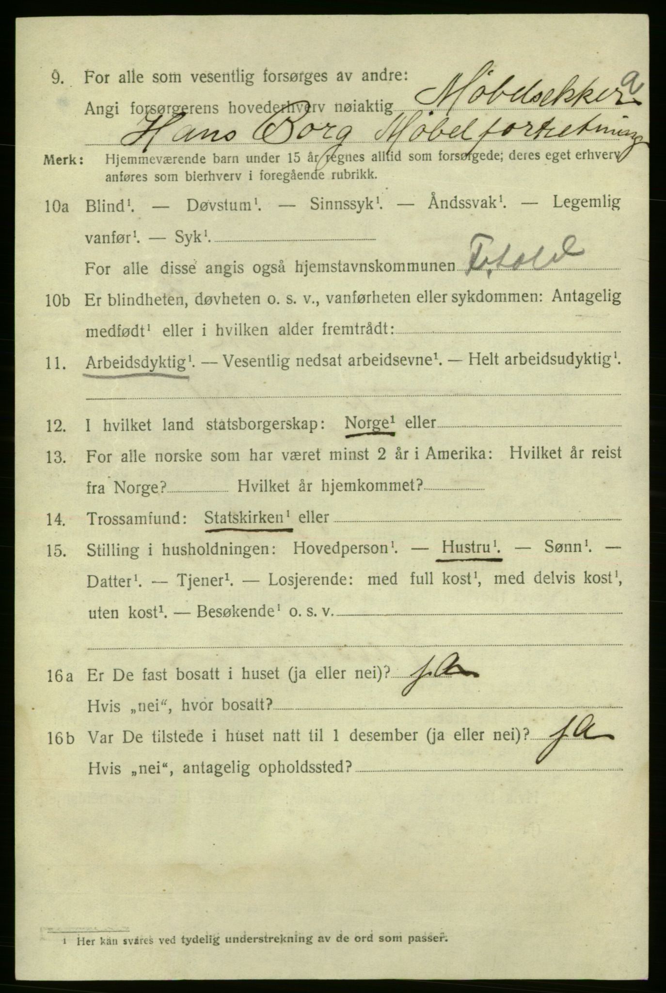 SAO, 1920 census for Fredrikshald, 1920, p. 18744