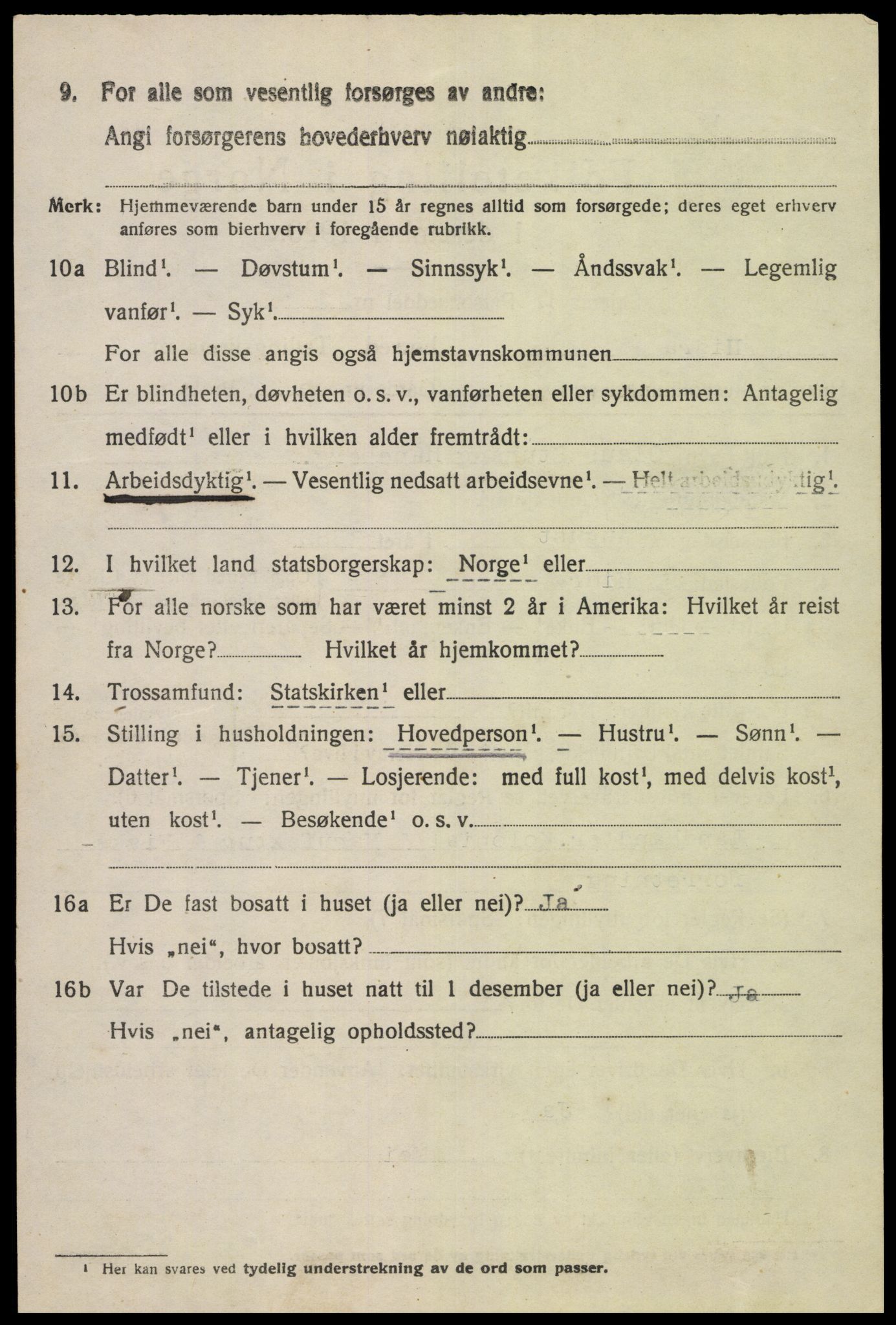 SAK, 1920 census for Hidra, 1920, p. 1541