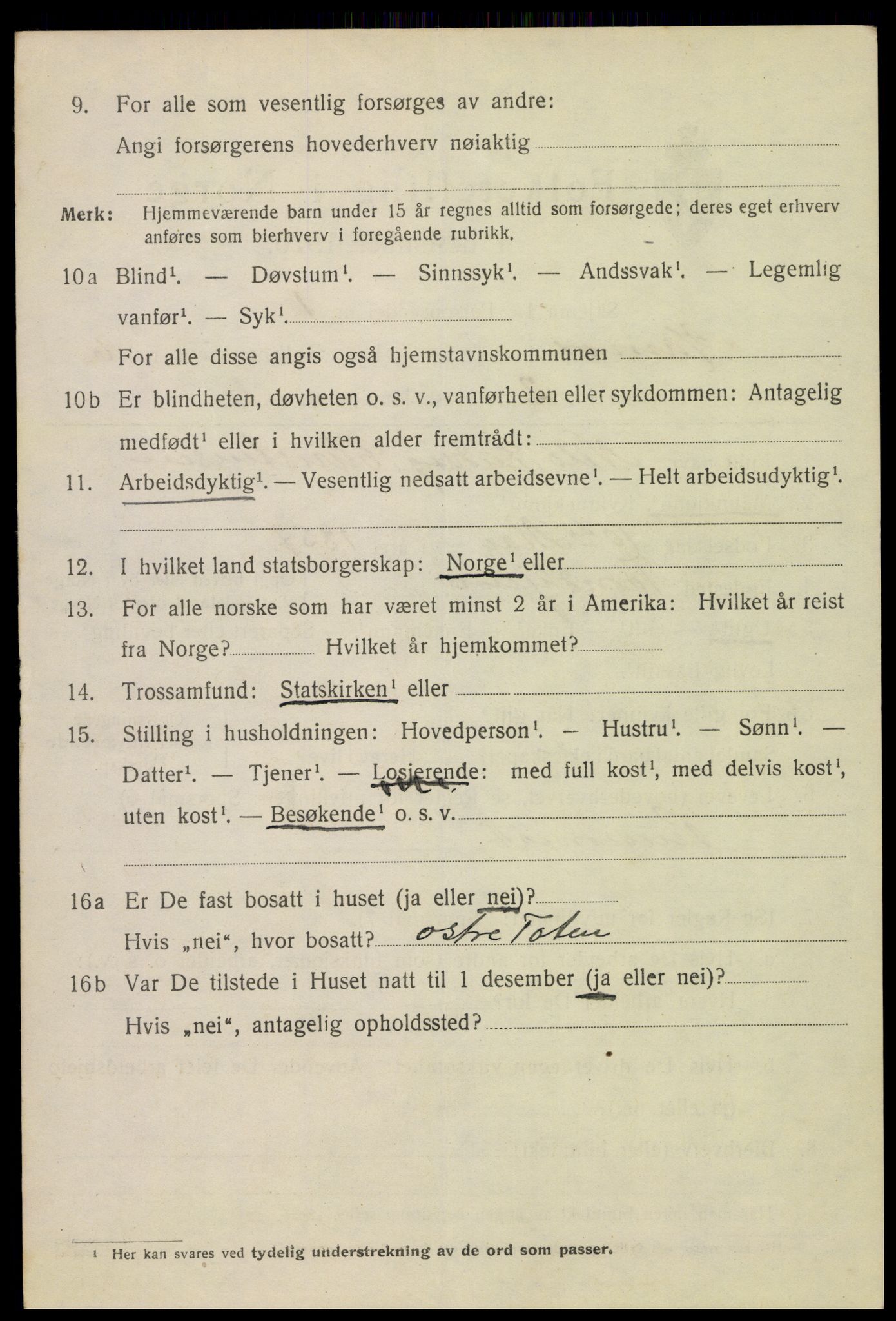 SAH, 1920 census for Hamar, 1920, p. 10972