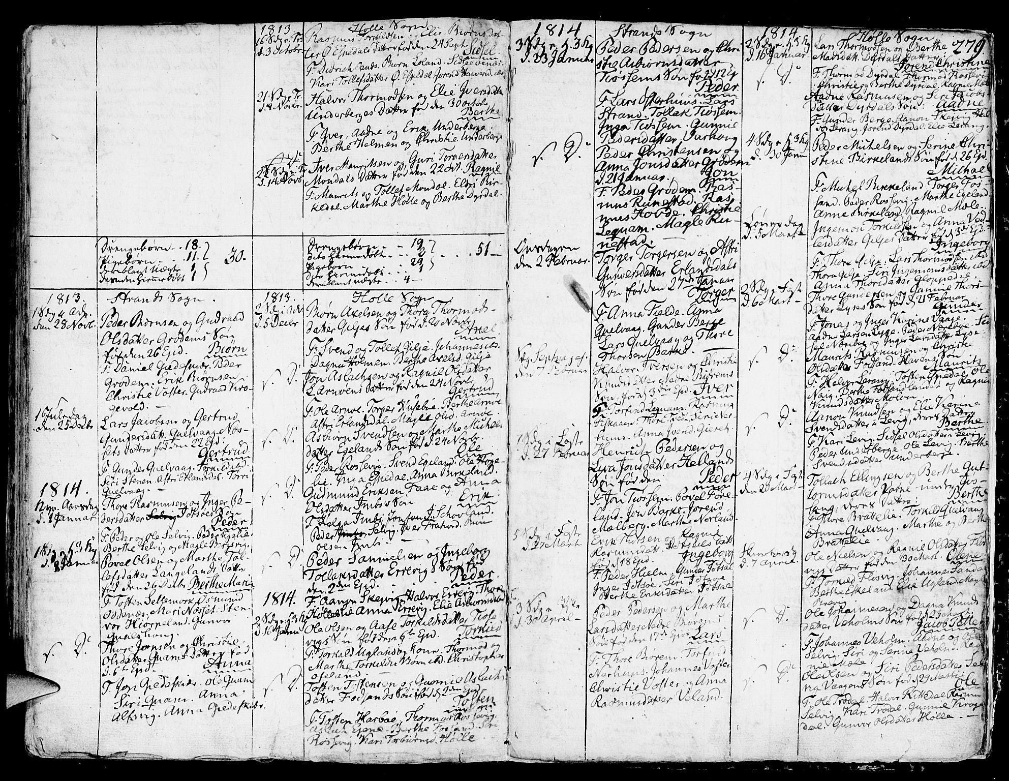 Strand sokneprestkontor, SAST/A-101828/H/Ha/Haa/L0003: Parish register (official) no. A 3, 1769-1816, p. 279