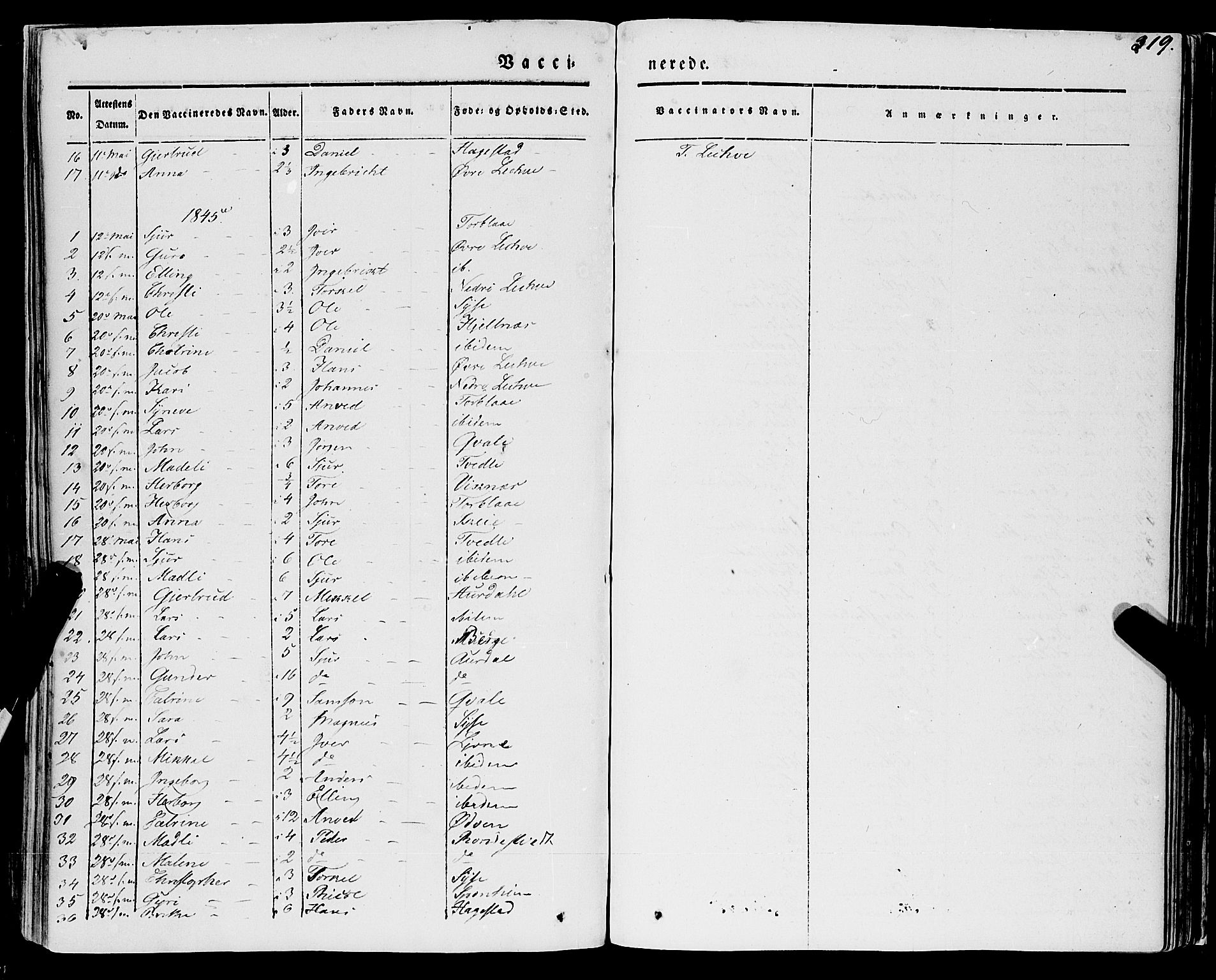 Ulvik sokneprestembete, AV/SAB-A-78801/H/Haa: Parish register (official) no. A 12, 1839-1853, p. 319