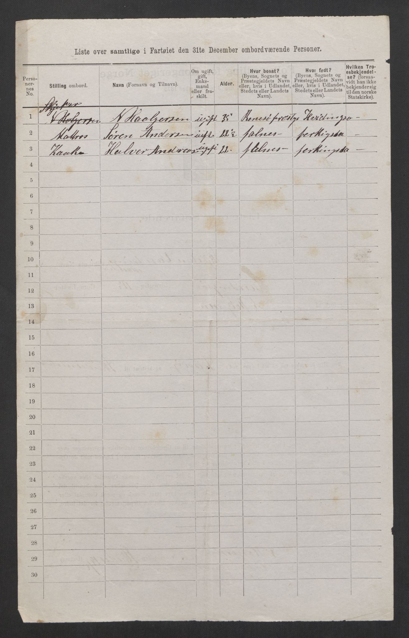 RA, 1875 census, lists of crew on ships: Ships in domestic ports, 1875, p. 103