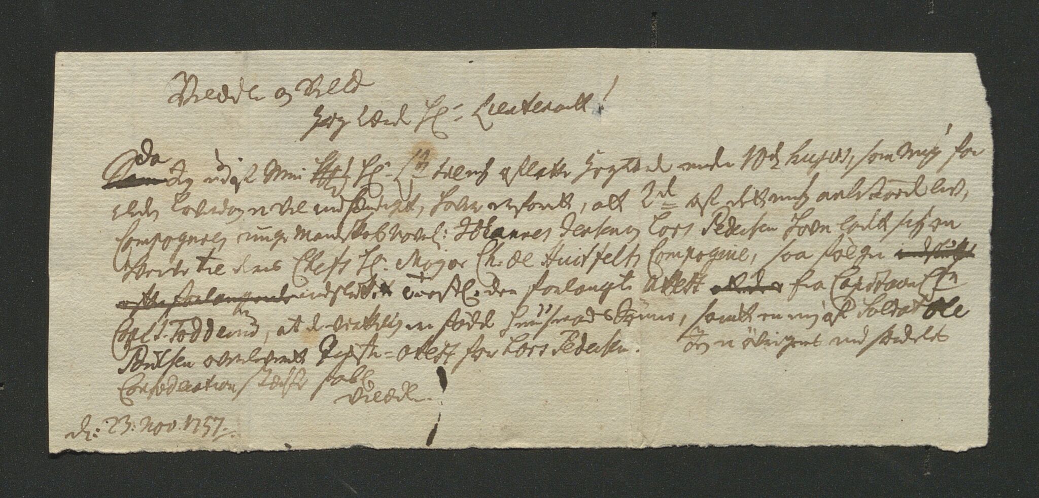 Åker i Vang, Hedmark, og familien Todderud, AV/SAH-ARK-010/J/Jc/L0002: Korrespondanse, 1753-1762, p. 157