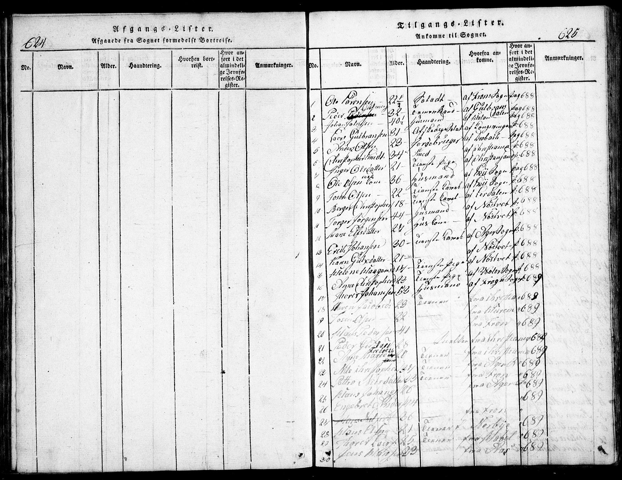 Nesodden prestekontor Kirkebøker, AV/SAO-A-10013/G/Ga/L0001: Parish register (copy) no. I 1, 1814-1847, p. 624-625