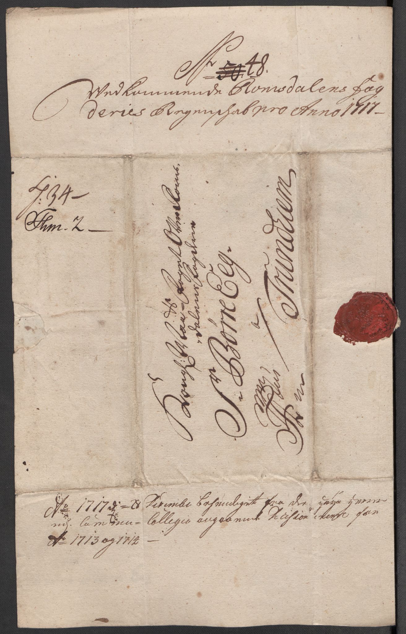 Rentekammeret inntil 1814, Reviderte regnskaper, Fogderegnskap, AV/RA-EA-4092/R55/L3664: Fogderegnskap Romsdal, 1717, p. 238