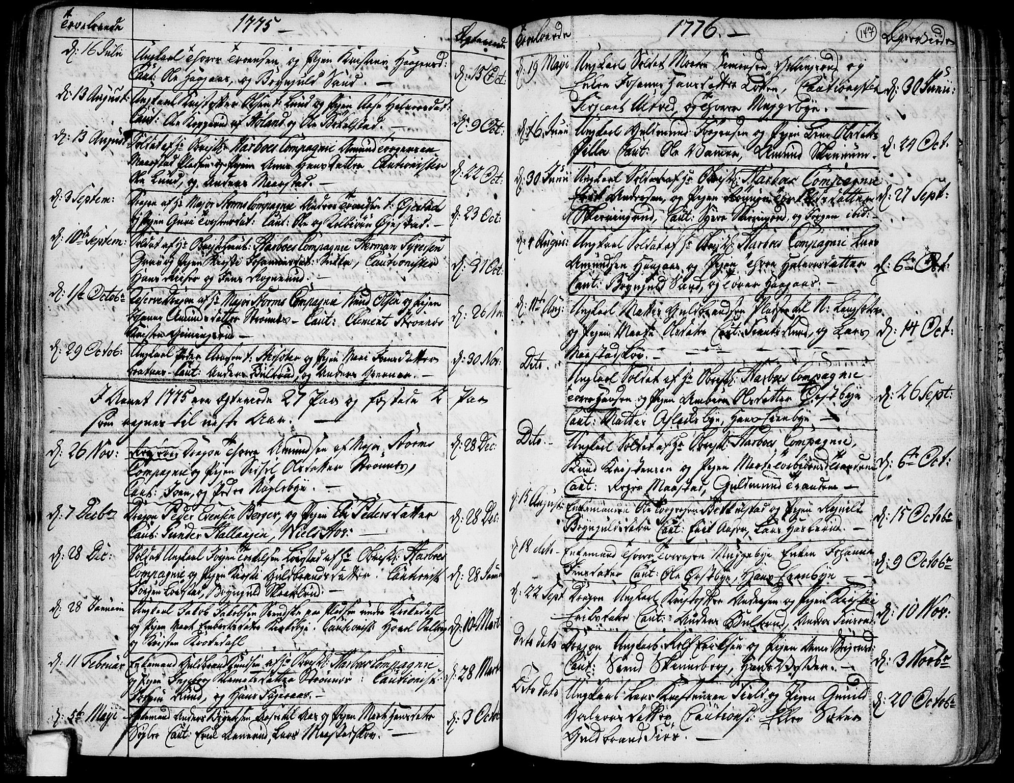 Trøgstad prestekontor Kirkebøker, SAO/A-10925/F/Fa/L0004: Parish register (official) no. I 4, 1750-1784, p. 147