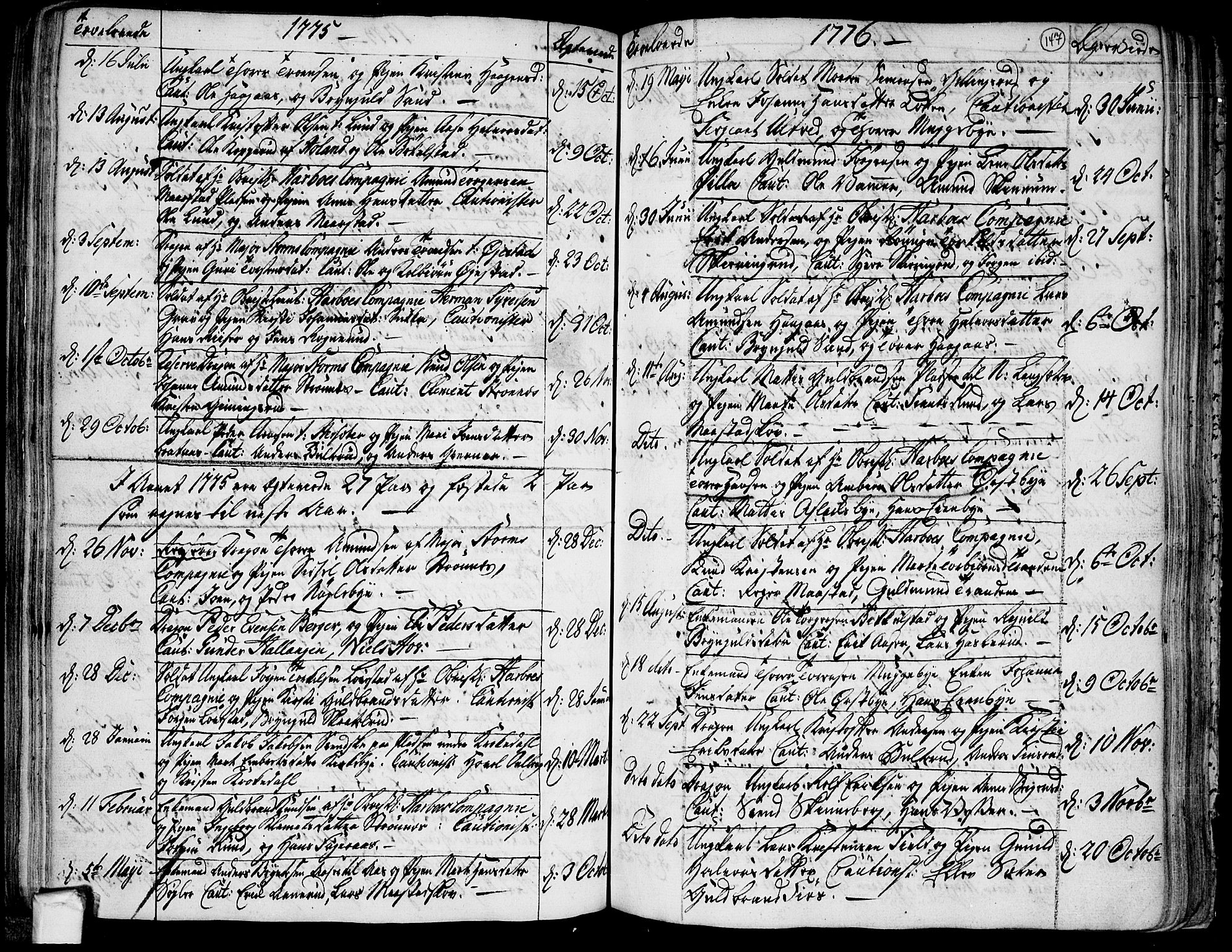 Trøgstad prestekontor Kirkebøker, AV/SAO-A-10925/F/Fa/L0004: Parish register (official) no. I 4, 1750-1784, p. 147