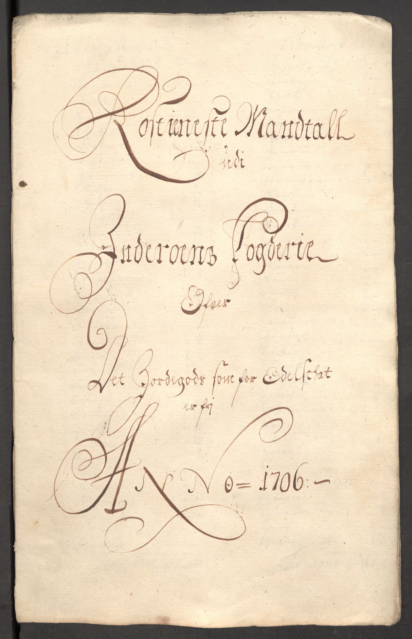 Rentekammeret inntil 1814, Reviderte regnskaper, Fogderegnskap, AV/RA-EA-4092/R63/L4315: Fogderegnskap Inderøy, 1706-1707, p. 241