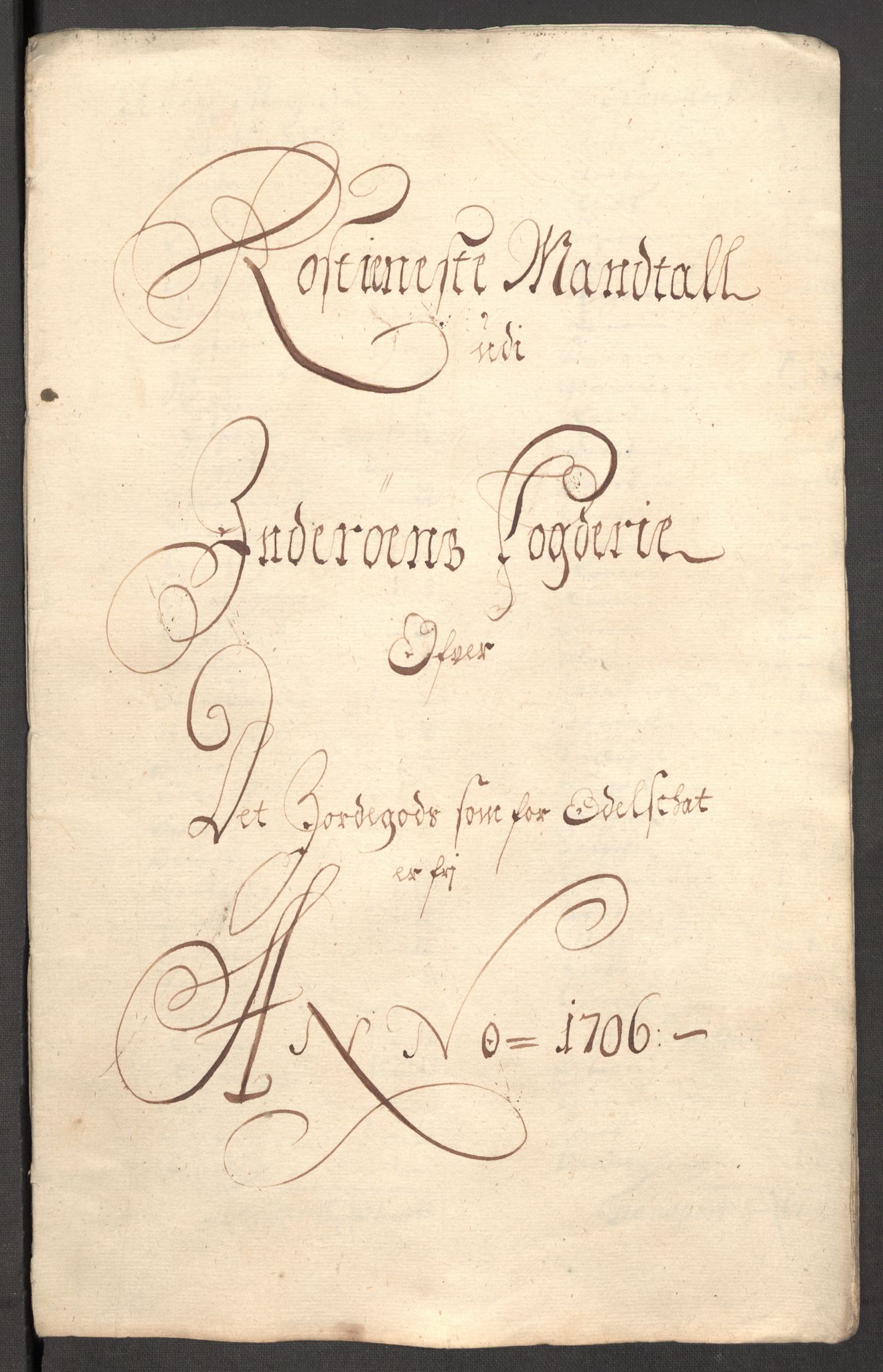 Rentekammeret inntil 1814, Reviderte regnskaper, Fogderegnskap, RA/EA-4092/R63/L4315: Fogderegnskap Inderøy, 1706-1707, p. 241