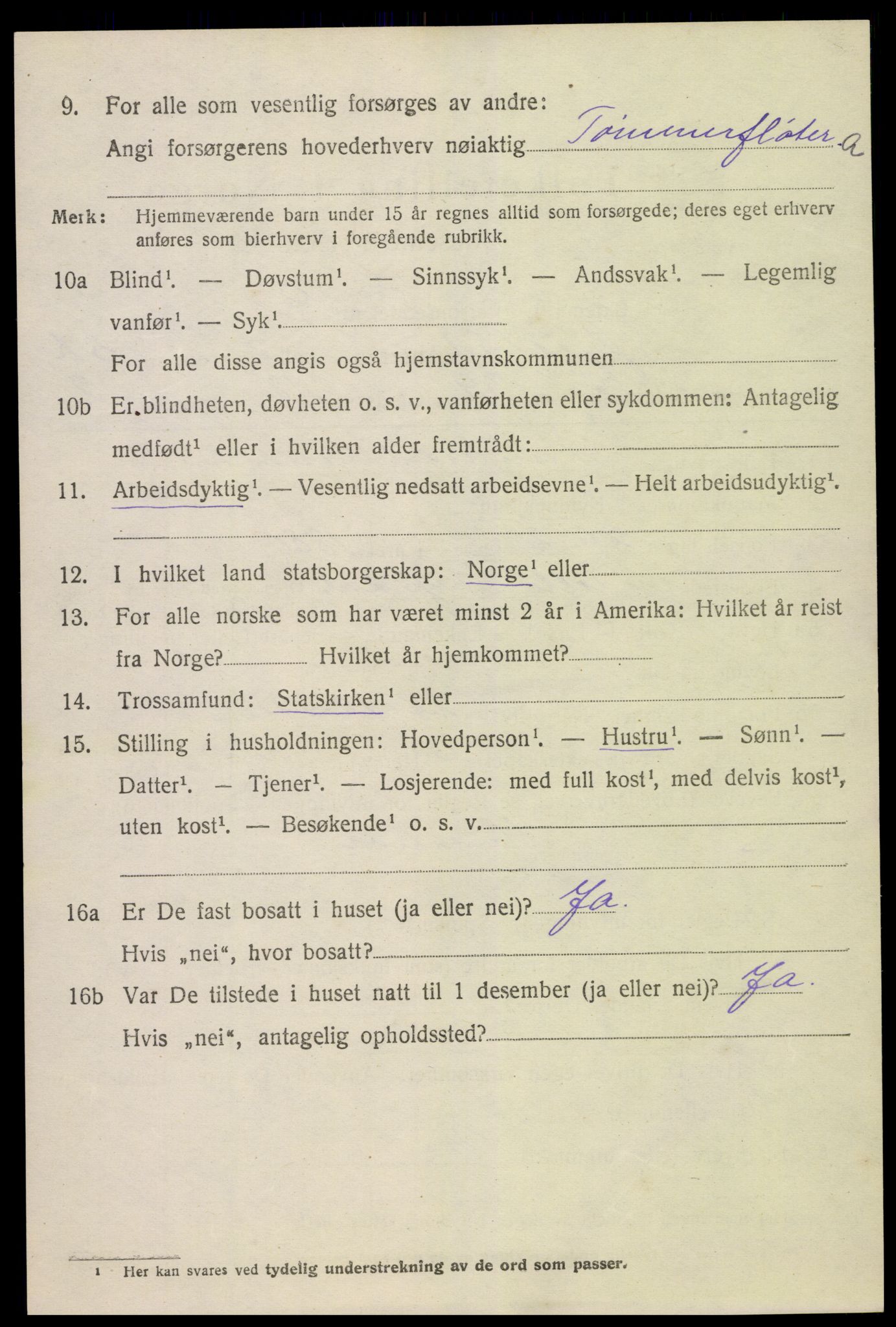 SAK, 1920 census for Øyestad, 1920, p. 4075