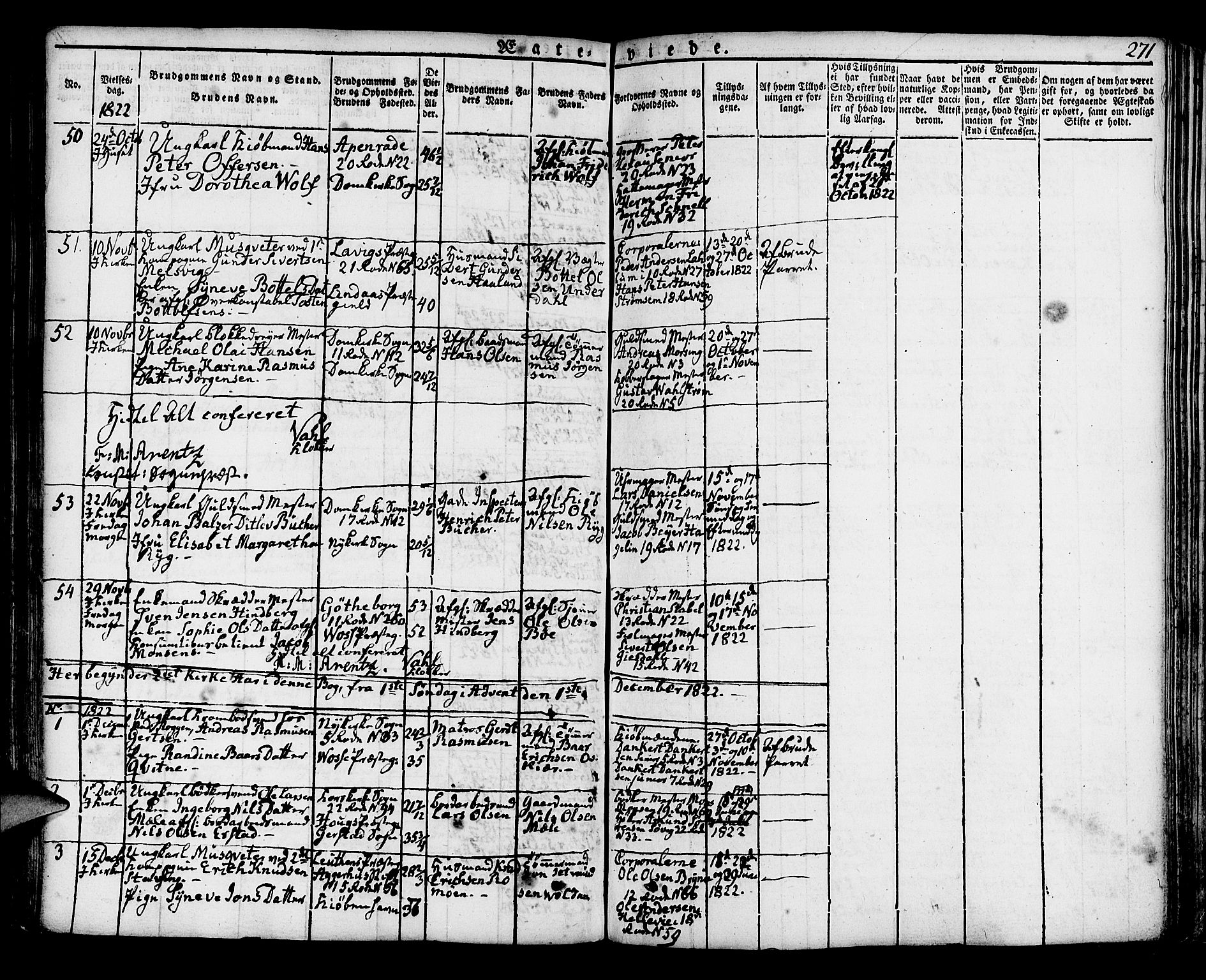 Korskirken sokneprestembete, AV/SAB-A-76101/H/Hab: Parish register (copy) no. A 3, 1821-1831, p. 271