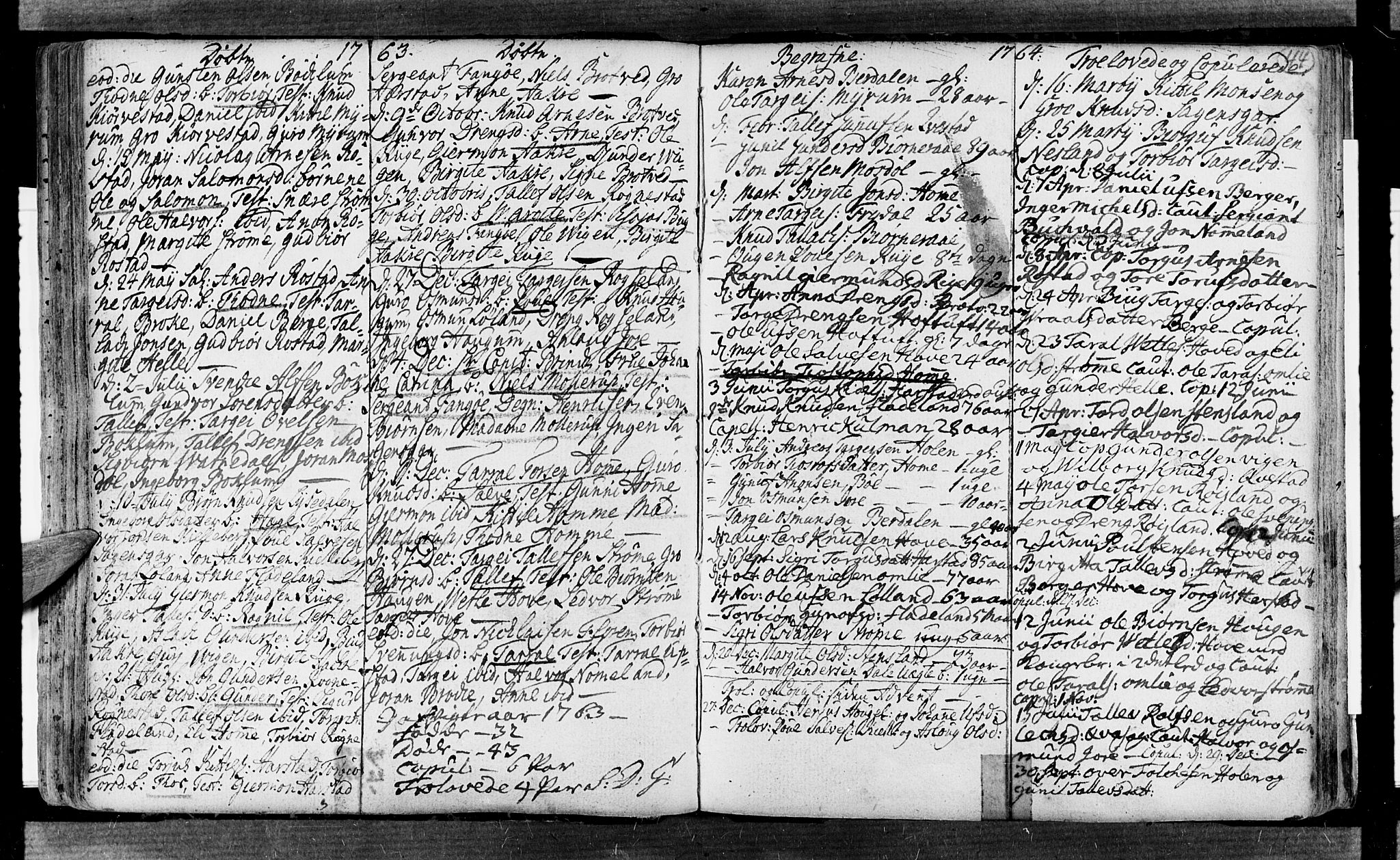 Valle sokneprestkontor, AV/SAK-1111-0044/F/Fa/Fac/L0002: Parish register (official) no. A 2, 1745-1776, p. 44