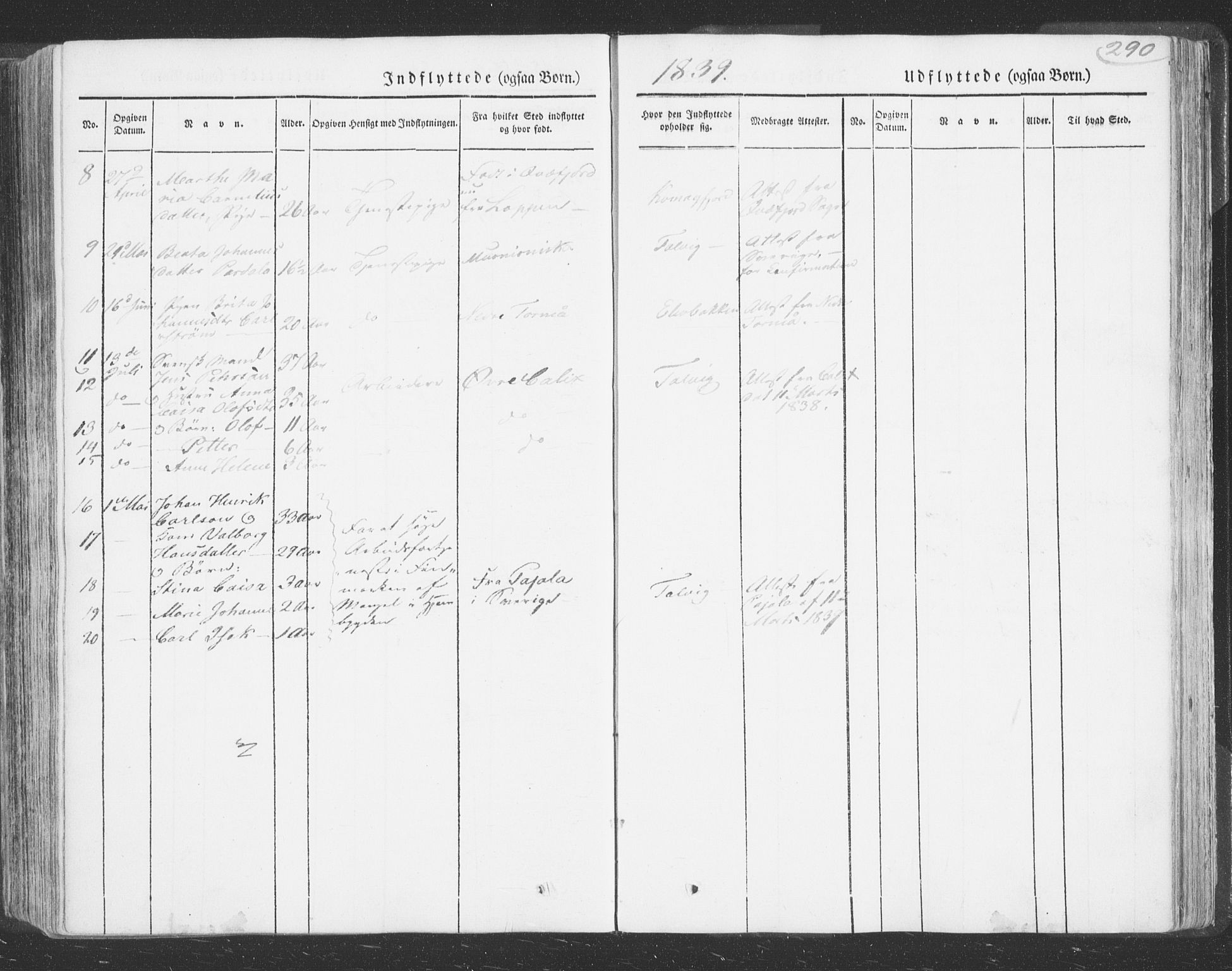 Talvik sokneprestkontor, SATØ/S-1337/H/Ha/L0009kirke: Parish register (official) no. 9, 1837-1852, p. 290