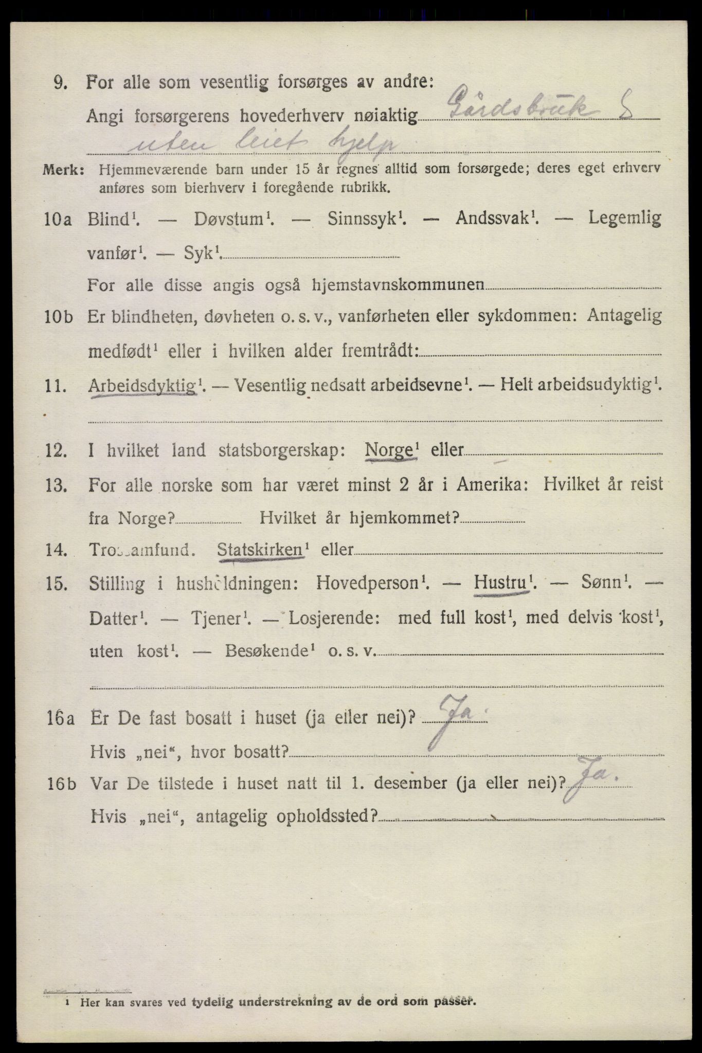 SAKO, 1920 census for Sem, 1920, p. 7318