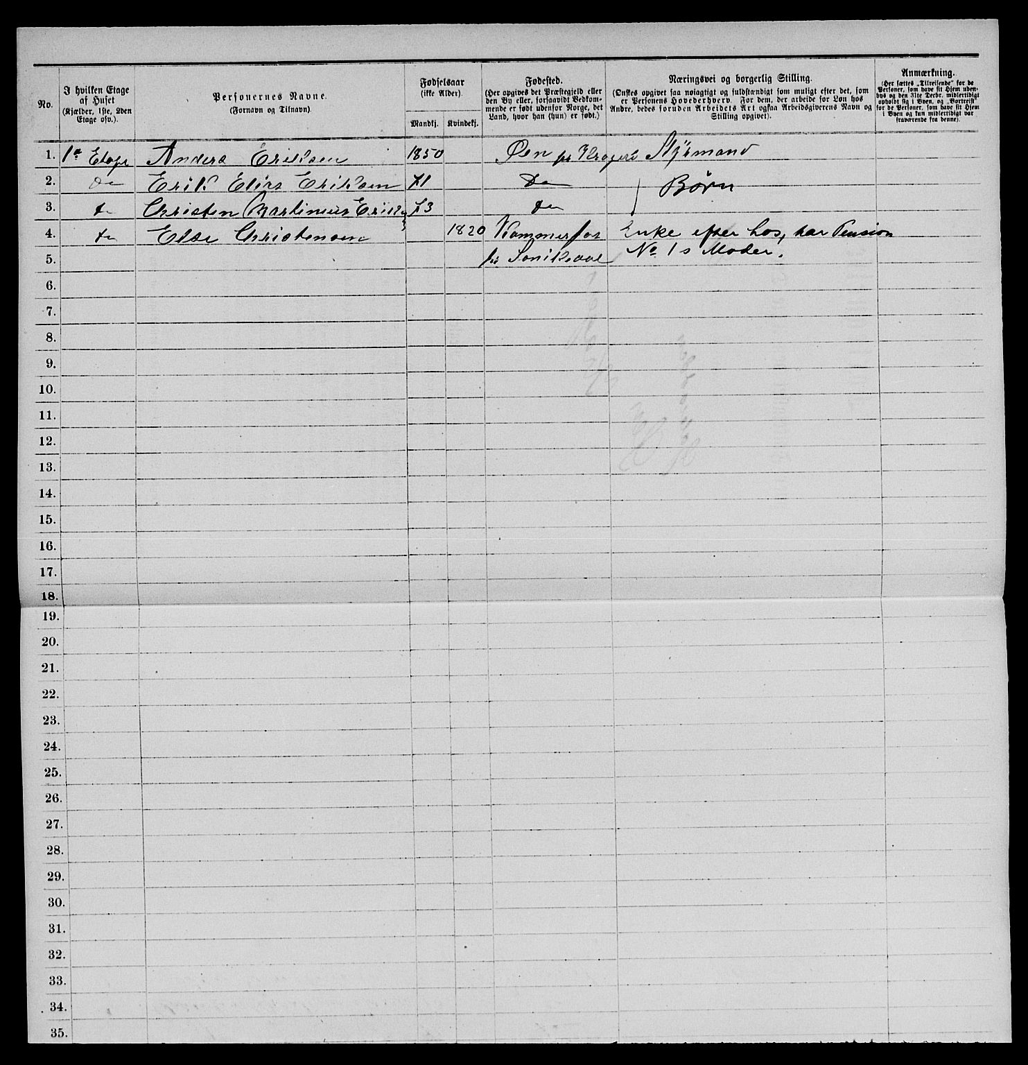 SAKO, 1885 census for 0801 Kragerø, 1885, p. 619