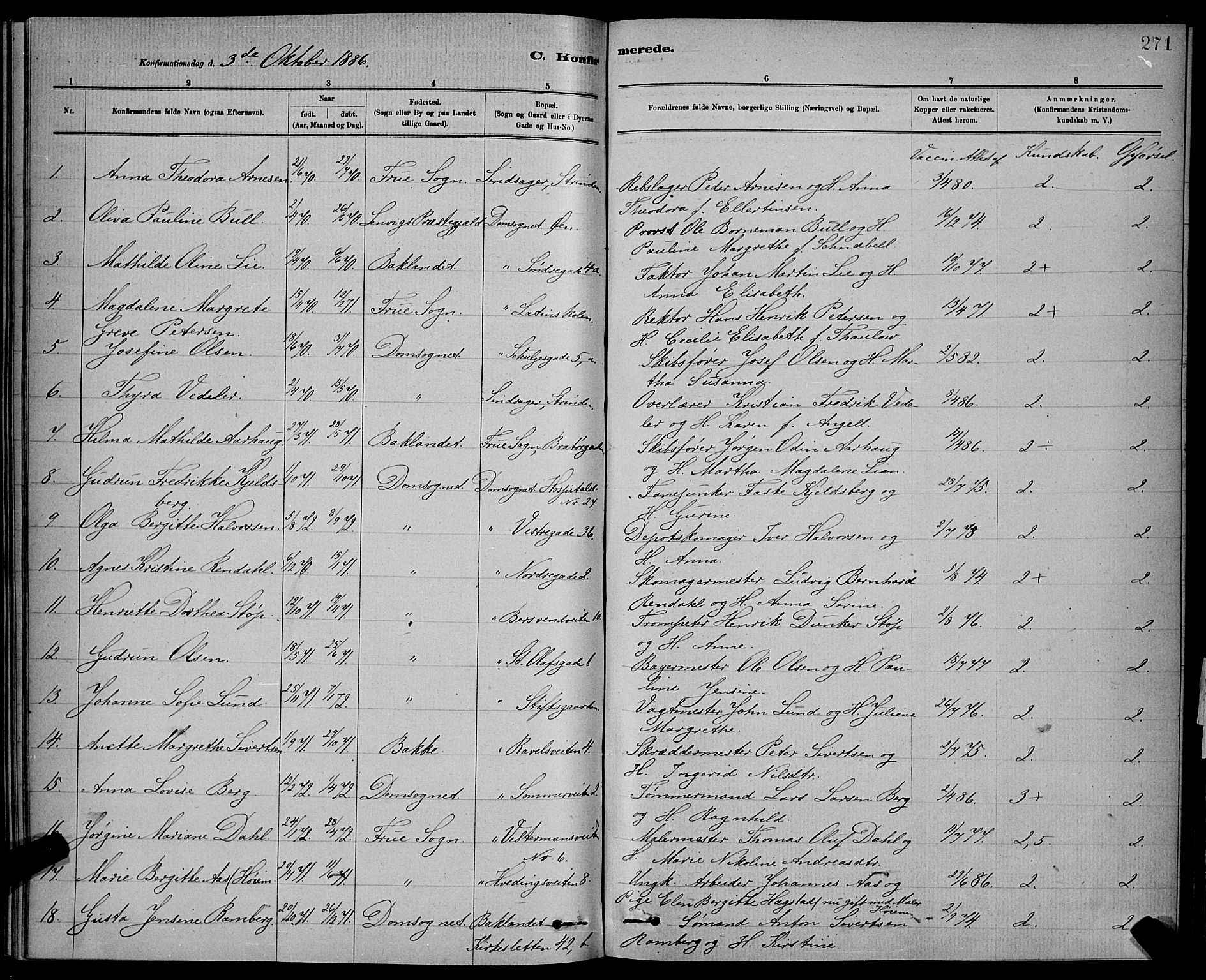 Ministerialprotokoller, klokkerbøker og fødselsregistre - Sør-Trøndelag, SAT/A-1456/601/L0092: Parish register (copy) no. 601C10, 1884-1897, p. 271