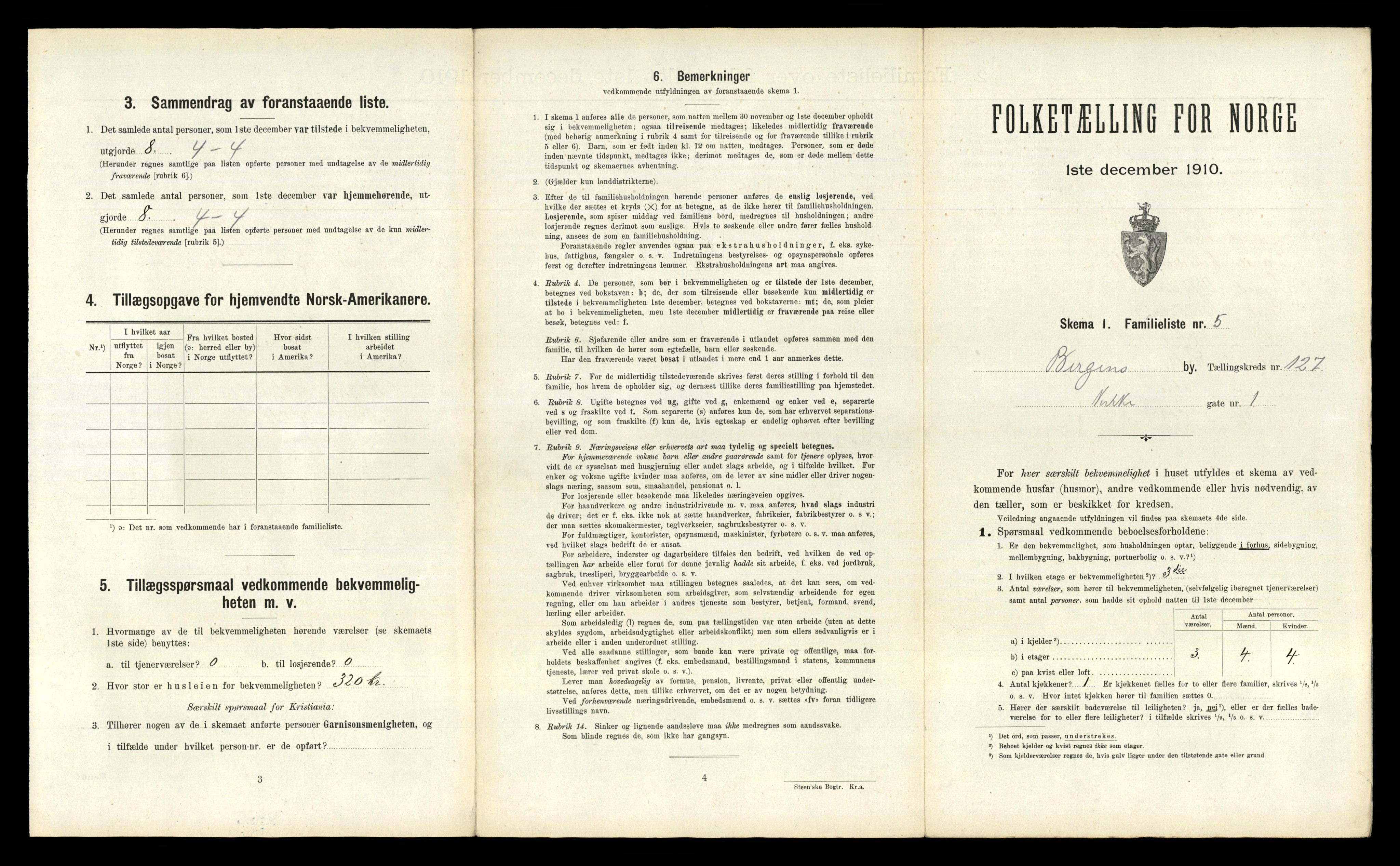 RA, 1910 census for Bergen, 1910, p. 43977