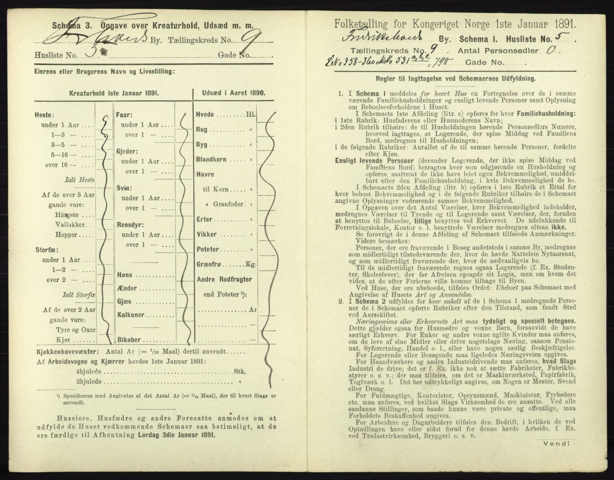 RA, 1891 census for 0101 Fredrikshald, 1891, p. 786