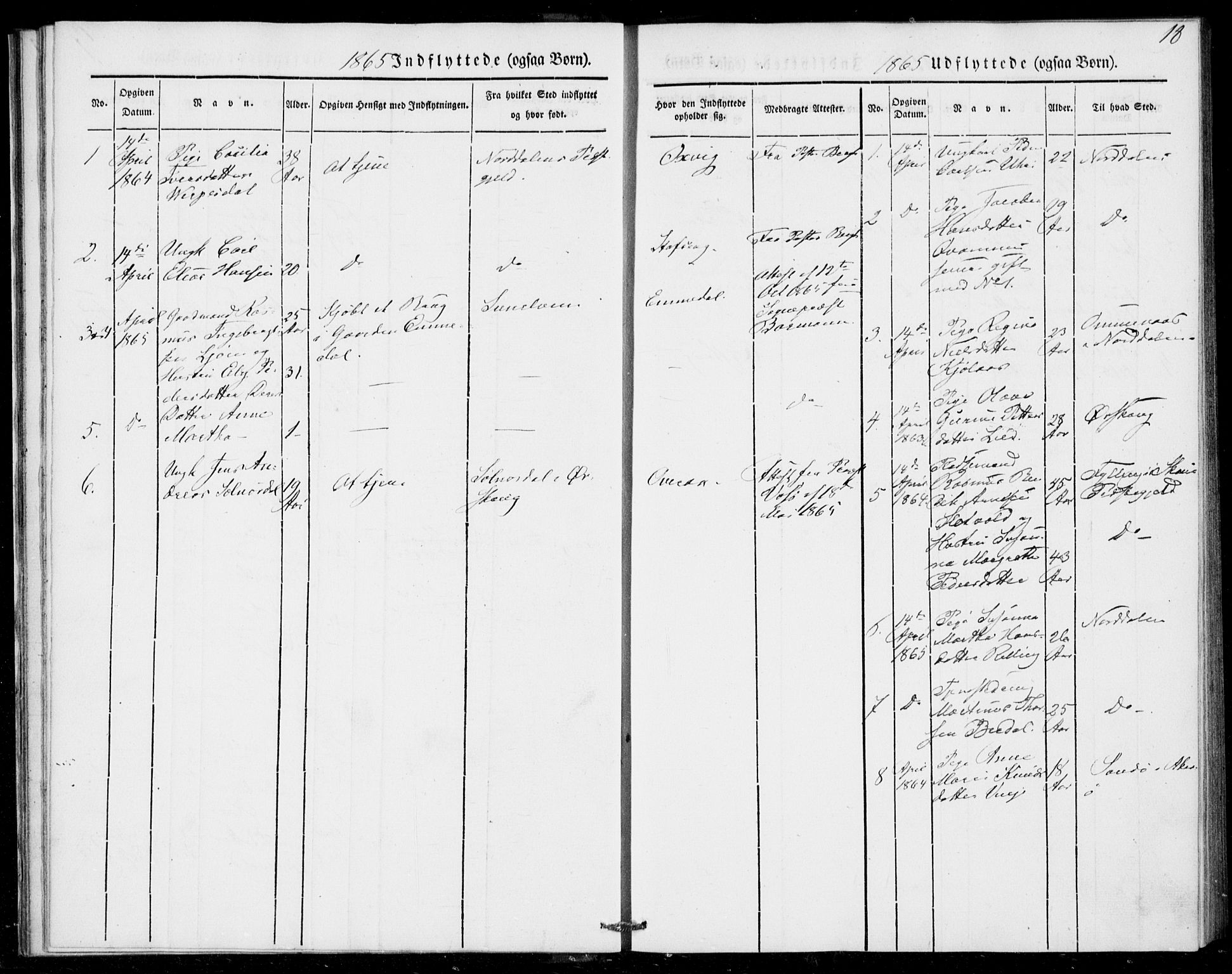 Ministerialprotokoller, klokkerbøker og fødselsregistre - Møre og Romsdal, SAT/A-1454/520/L0279: Parish register (official) no. 520A08, 1844-1881, p. 18