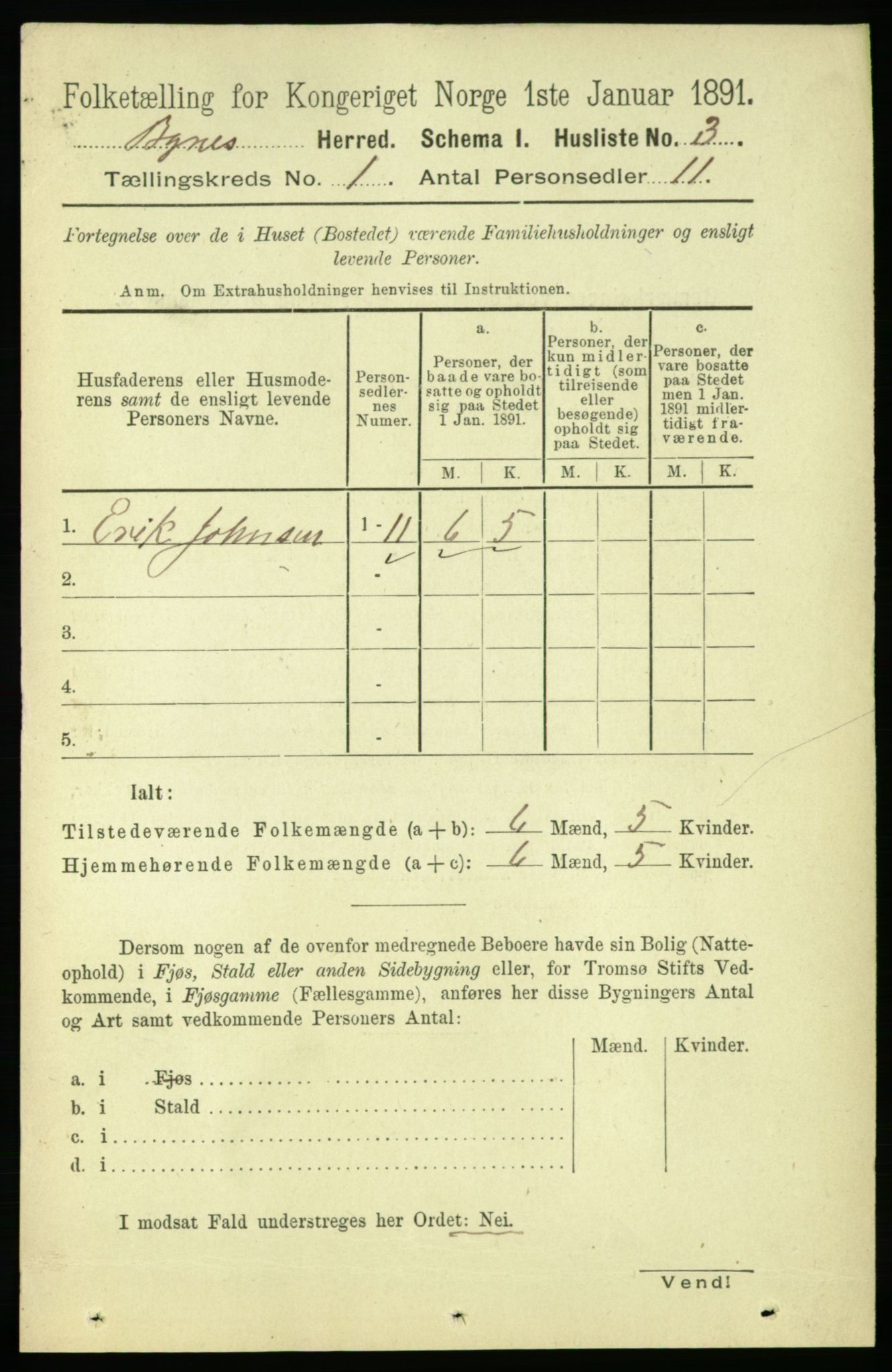 RA, 1891 census for 1655 Byneset, 1891, p. 19