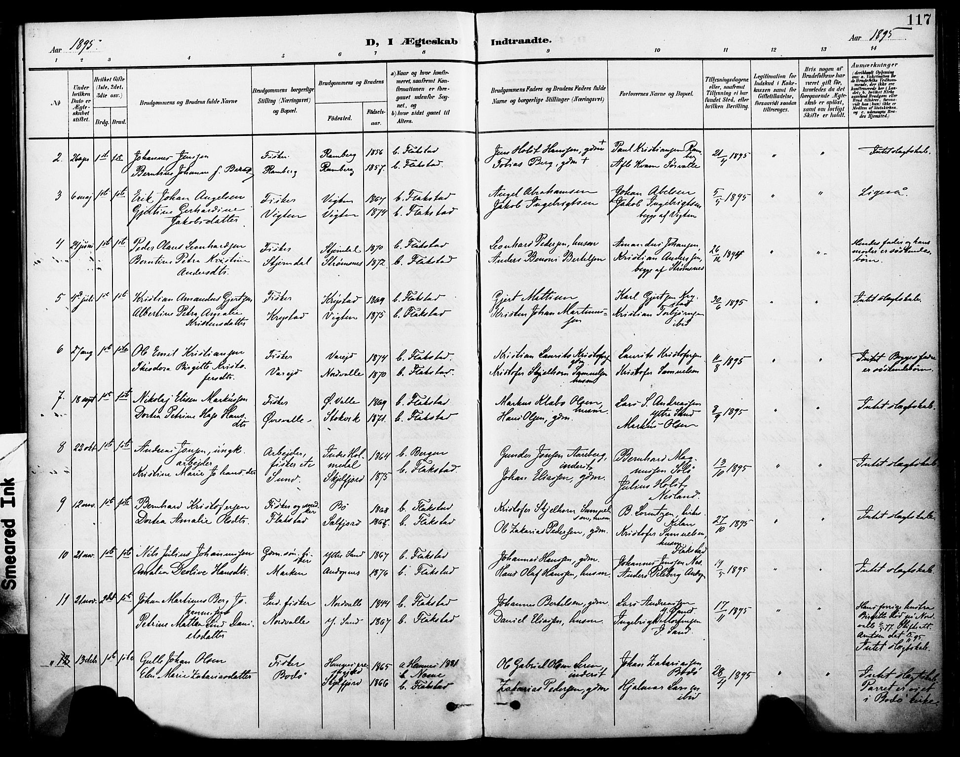 Ministerialprotokoller, klokkerbøker og fødselsregistre - Nordland, AV/SAT-A-1459/885/L1205: Parish register (official) no. 885A06, 1892-1905, p. 117