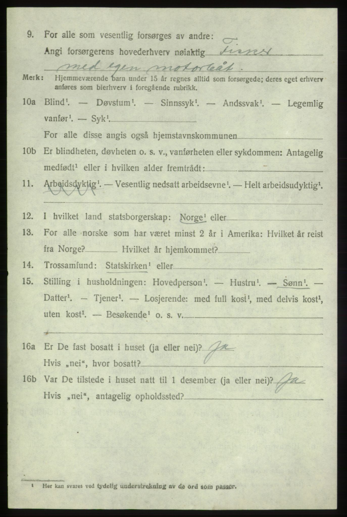 SAB, 1920 census for Bømlo, 1920, p. 452