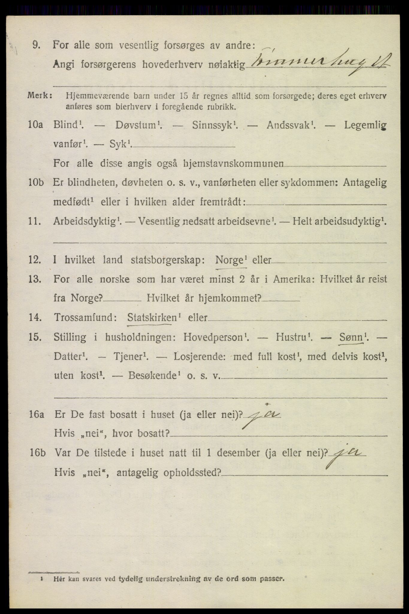 SAH, 1920 census for Lunner, 1920, p. 8642