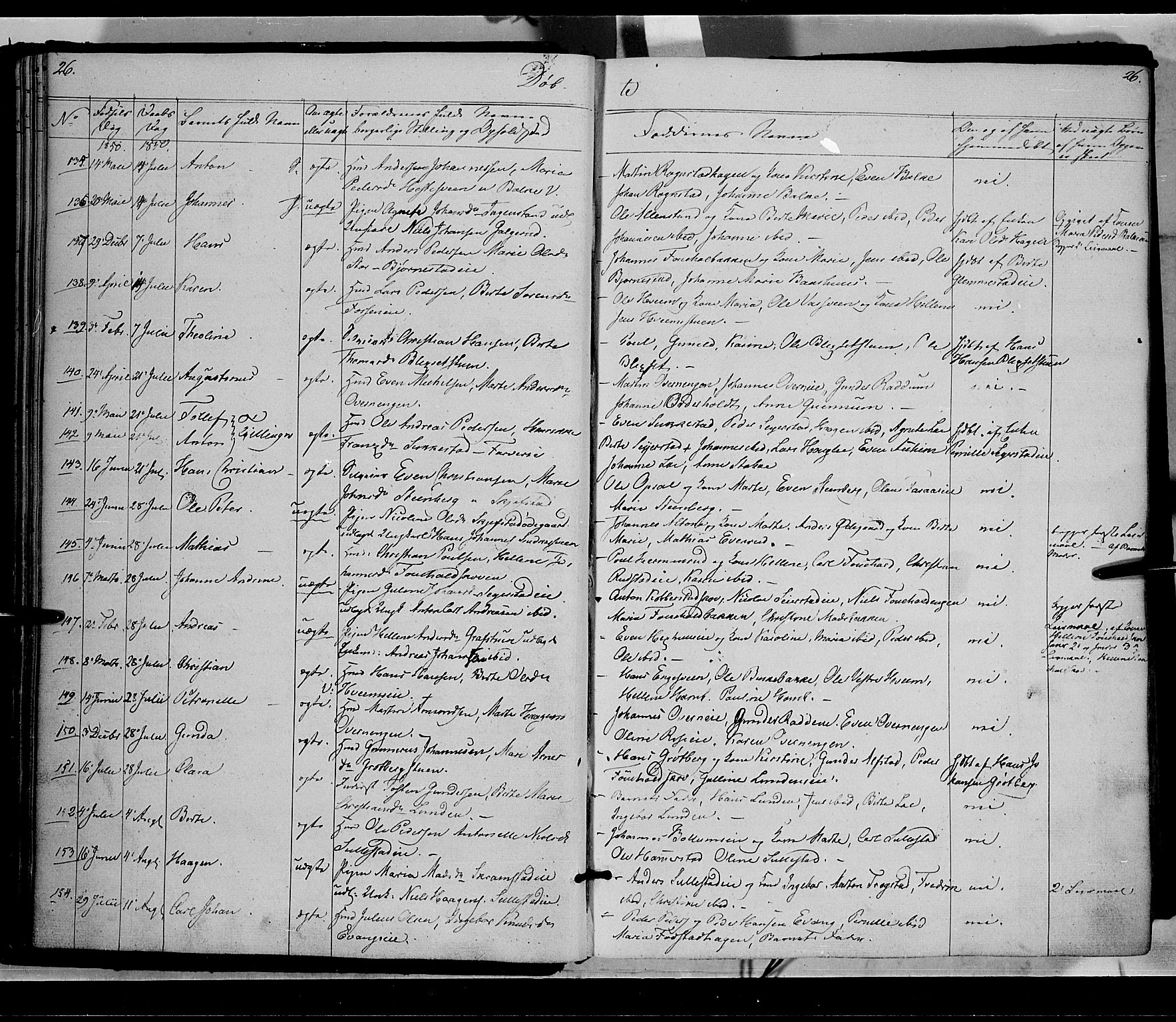 Østre Toten prestekontor, AV/SAH-PREST-104/H/Ha/Haa/L0003: Parish register (official) no. 3, 1848-1856, p. 26