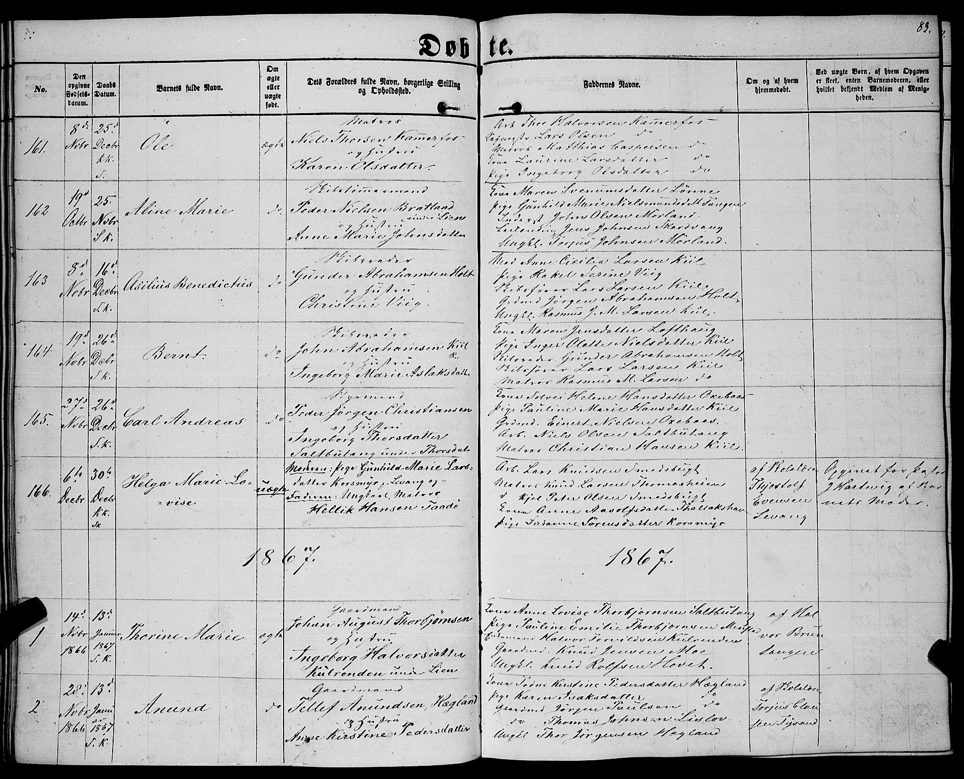 Sannidal kirkebøker, AV/SAKO-A-296/F/Fa/L0011: Parish register (official) no. 11, 1863-1873, p. 83